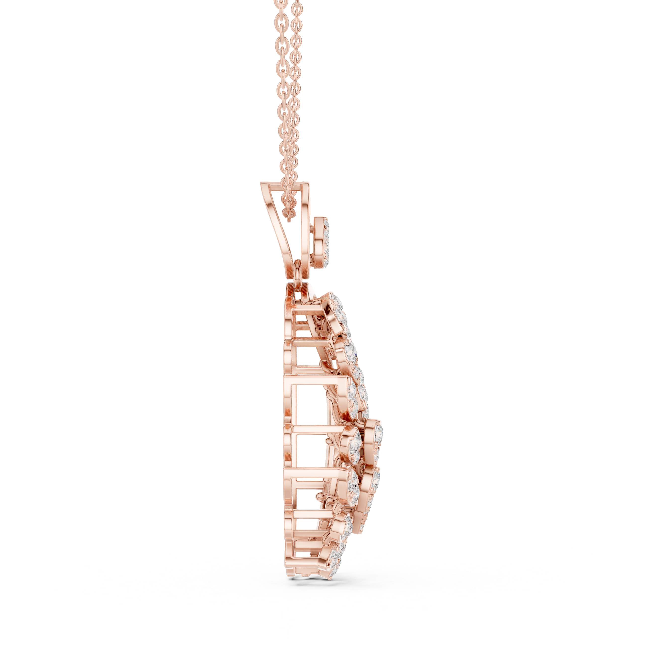 Paisley Leaf Diamond Pendant | 14K & 18K Gold | IGI Certified