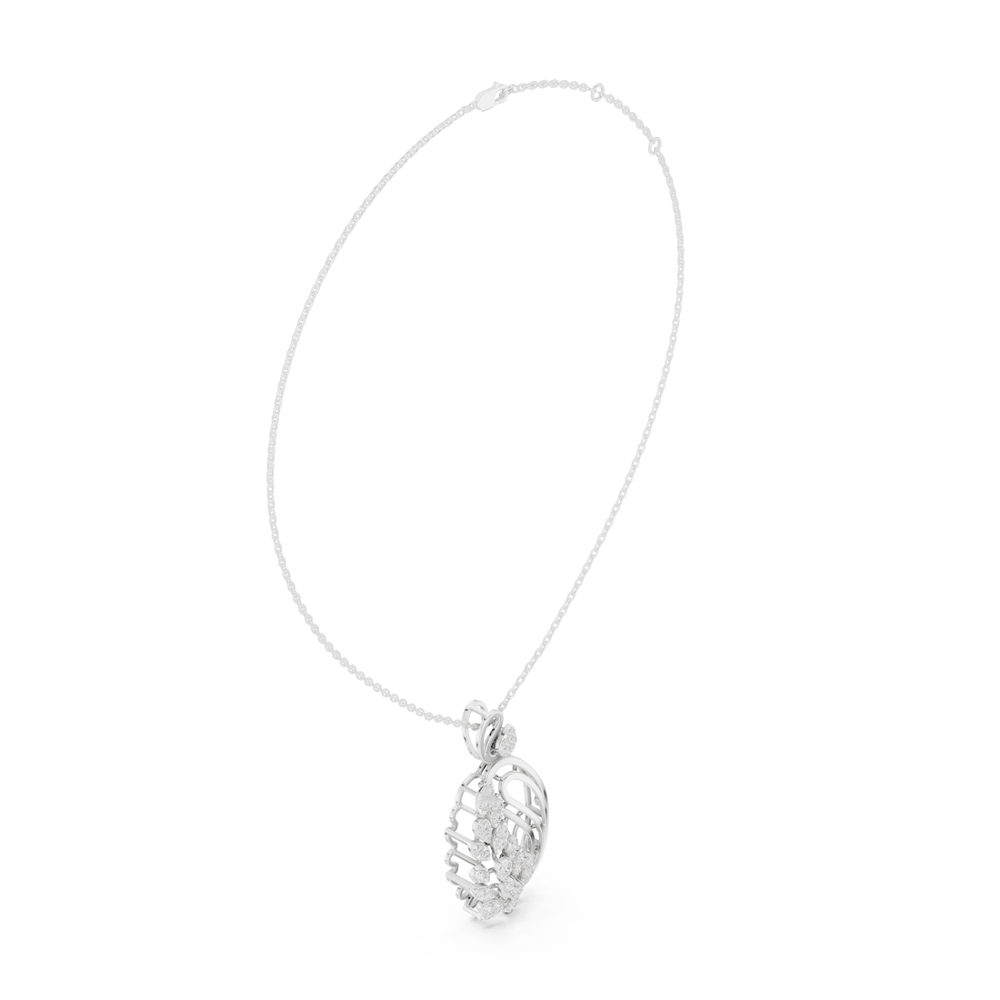 Paisley Leaf Diamond Pendant | 14K & 18K Gold | IGI Certified