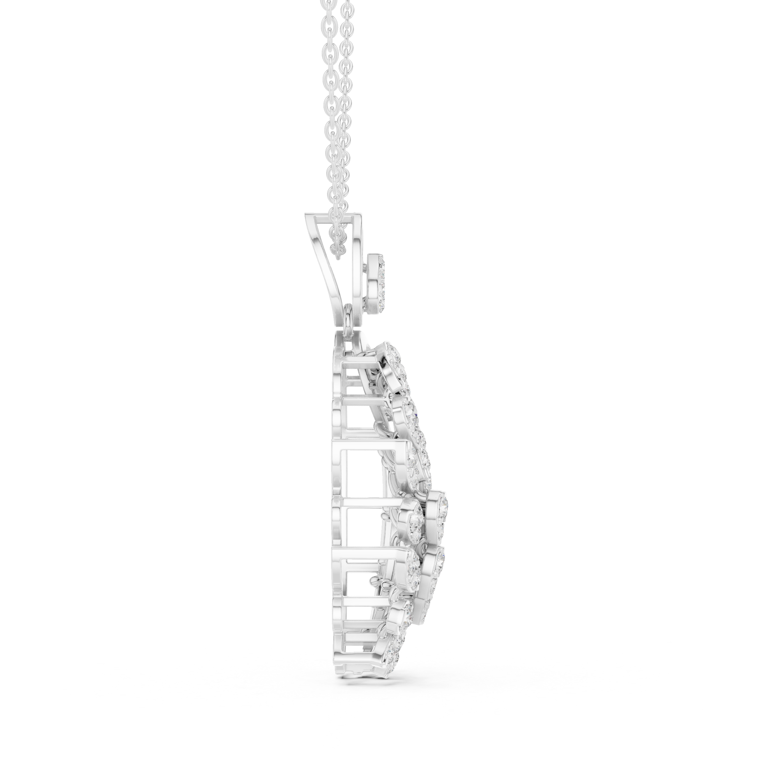 Paisley Leaf Diamond Pendant | 14K & 18K Gold | IGI Certified