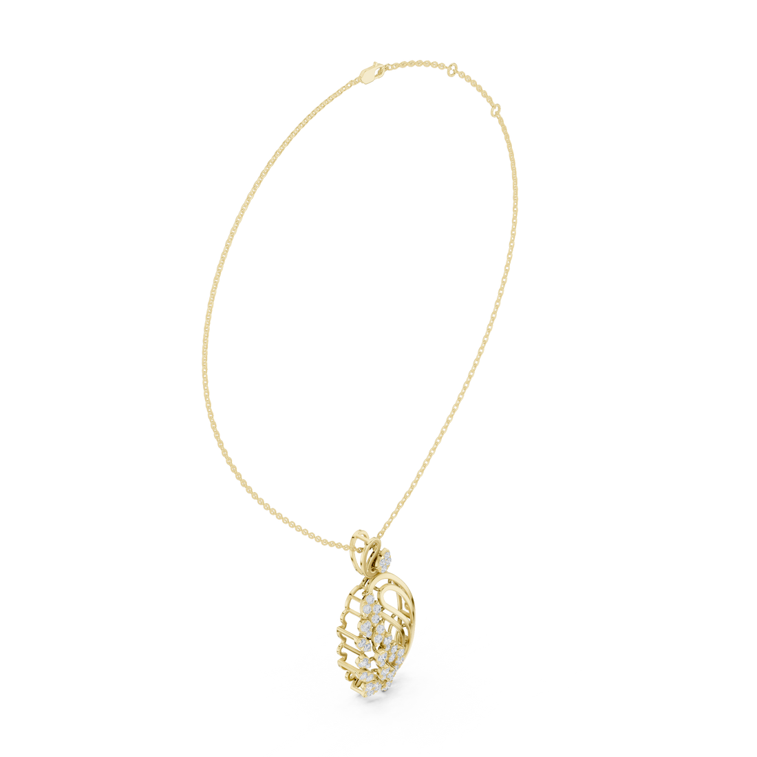 Paisley Leaf Diamond Pendant | 14K & 18K Gold | IGI Certified