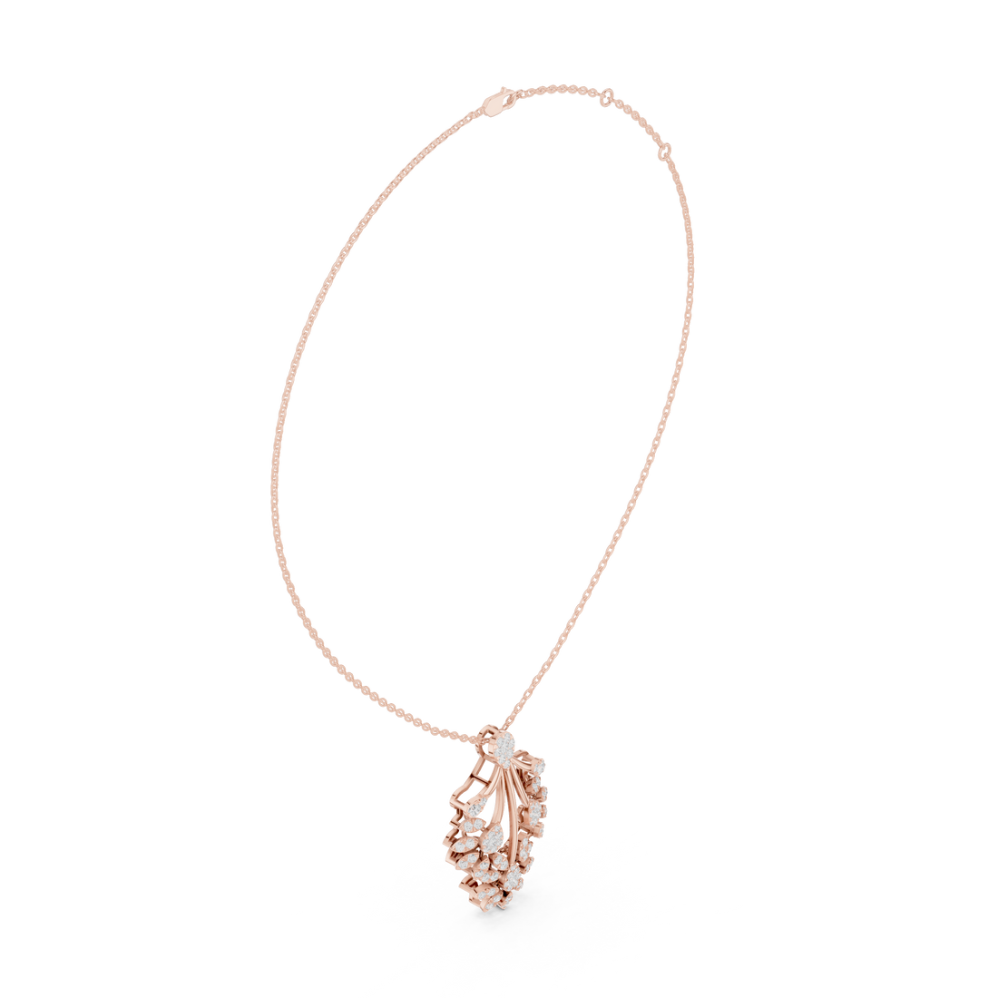 Floral Burst Diamond Pendant | 14K & 18K Gold | IGI Certified