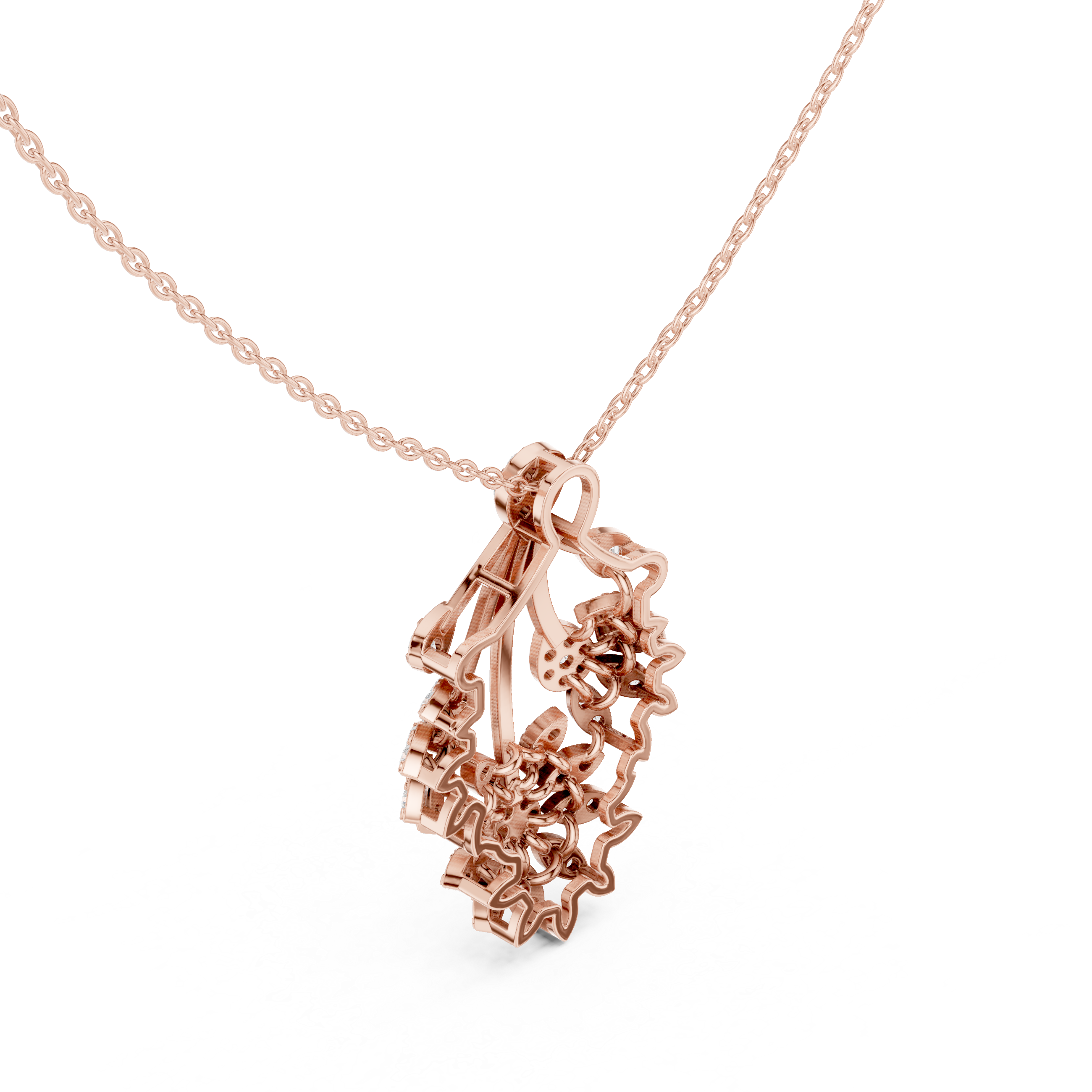 Floral Burst Diamond Pendant | 14K & 18K Gold | IGI Certified