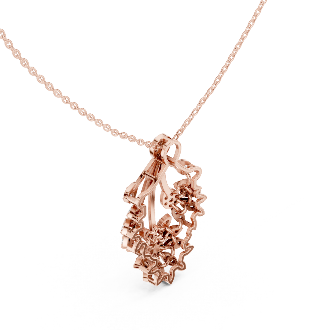 Floral Burst Diamond Pendant | 14K & 18K Gold | IGI Certified