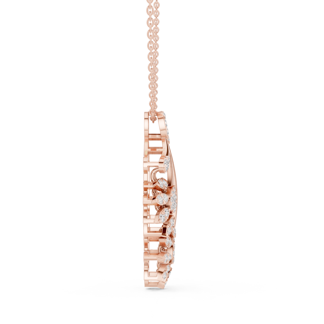 Floral Burst Diamond Pendant | 14K & 18K Gold | IGI Certified