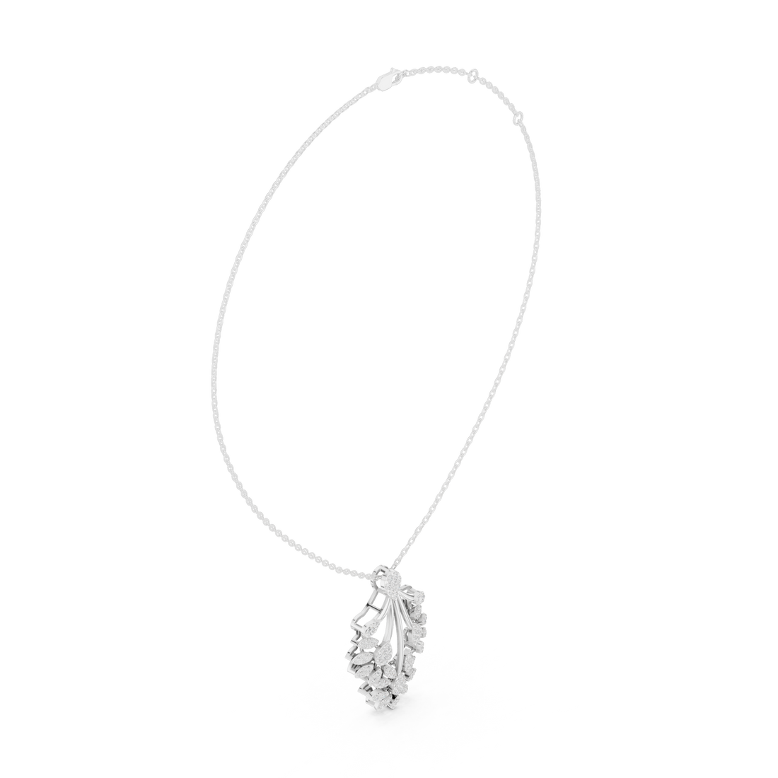Floral Burst Diamond Pendant | 14K & 18K Gold | IGI Certified