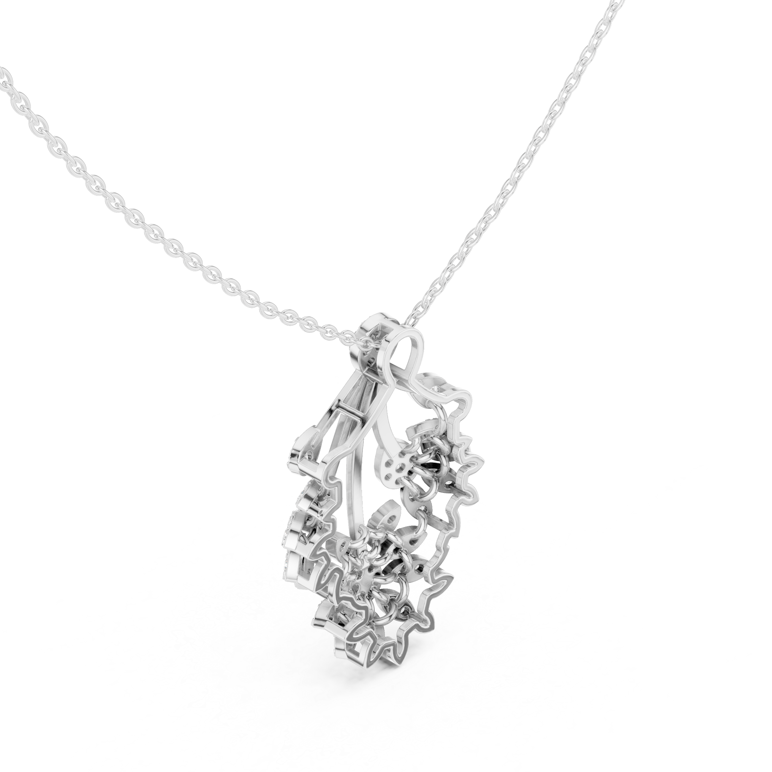 Floral Burst Diamond Pendant | 14K & 18K Gold | IGI Certified