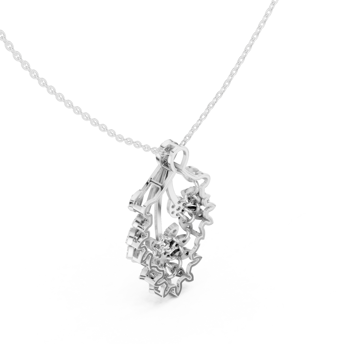 Floral Burst Diamond Pendant | 14K & 18K Gold | IGI Certified