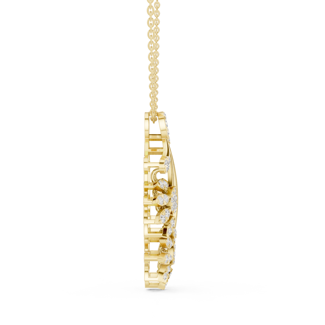 Floral Burst Diamond Pendant | 14K & 18K Gold | IGI Certified