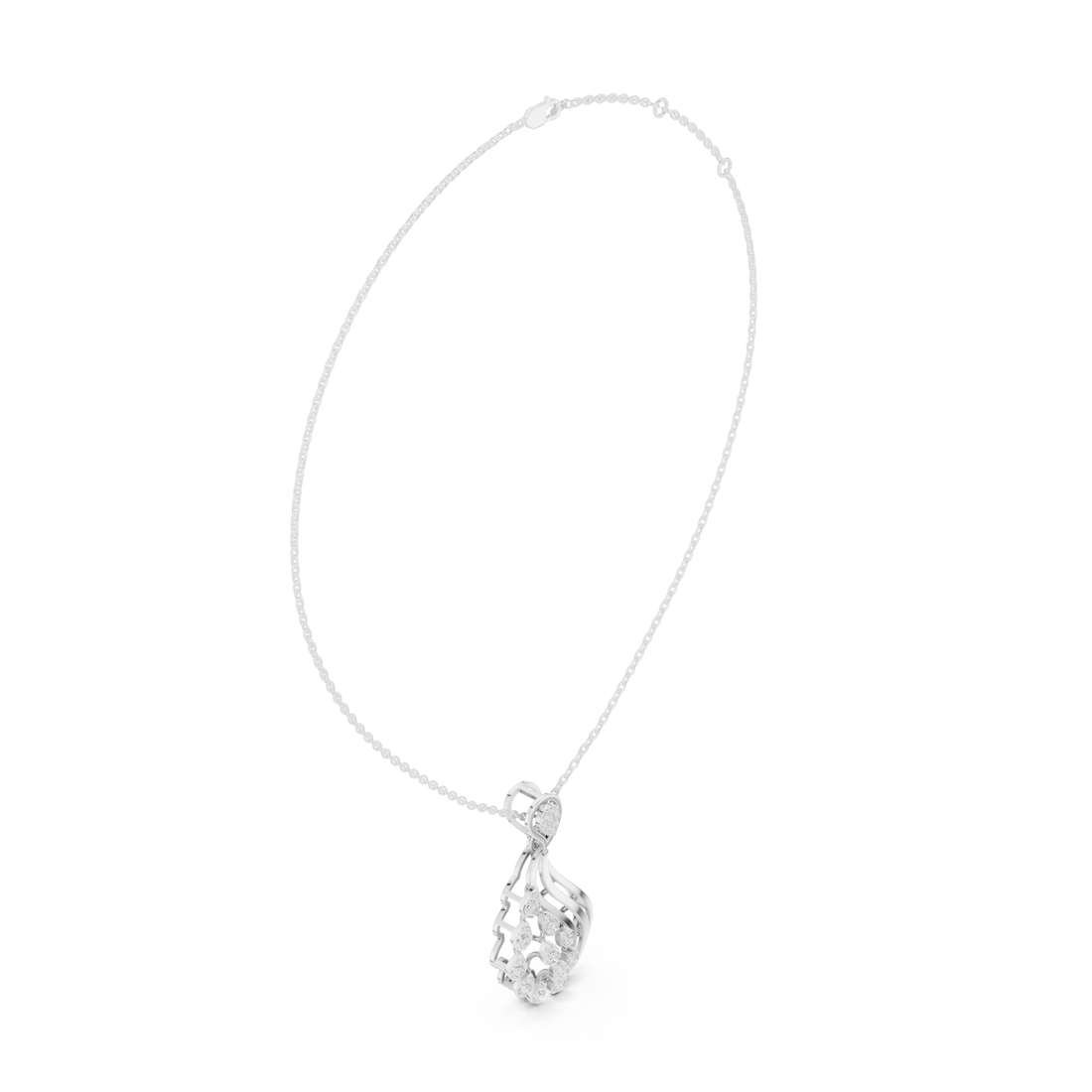 Teardrop Leaf Diamond Pendant | 14K & 18K Gold | IGI Certified