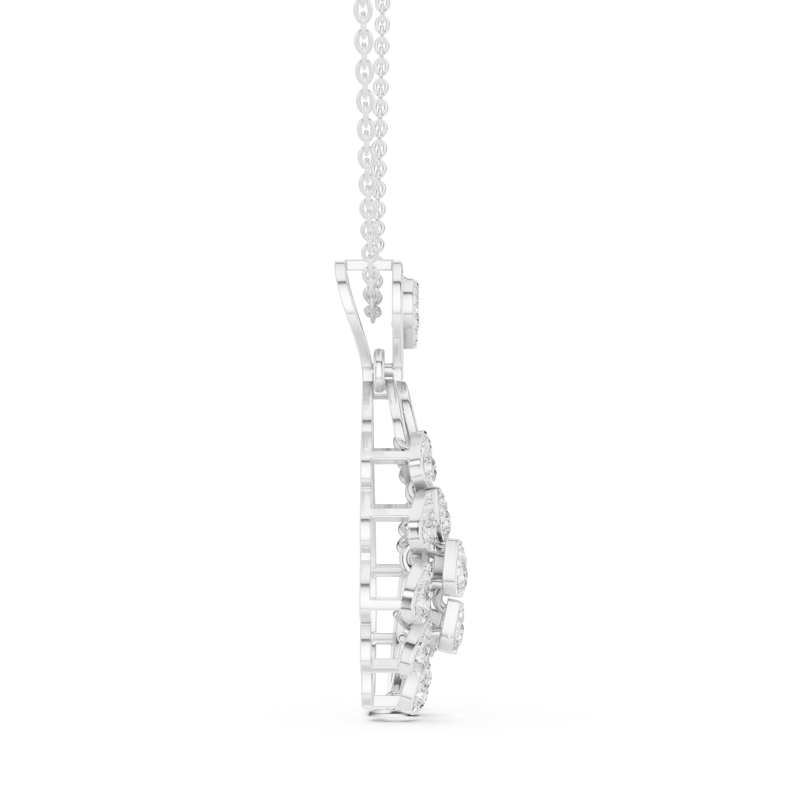 Teardrop Leaf Diamond Pendant | 14K & 18K Gold | IGI Certified