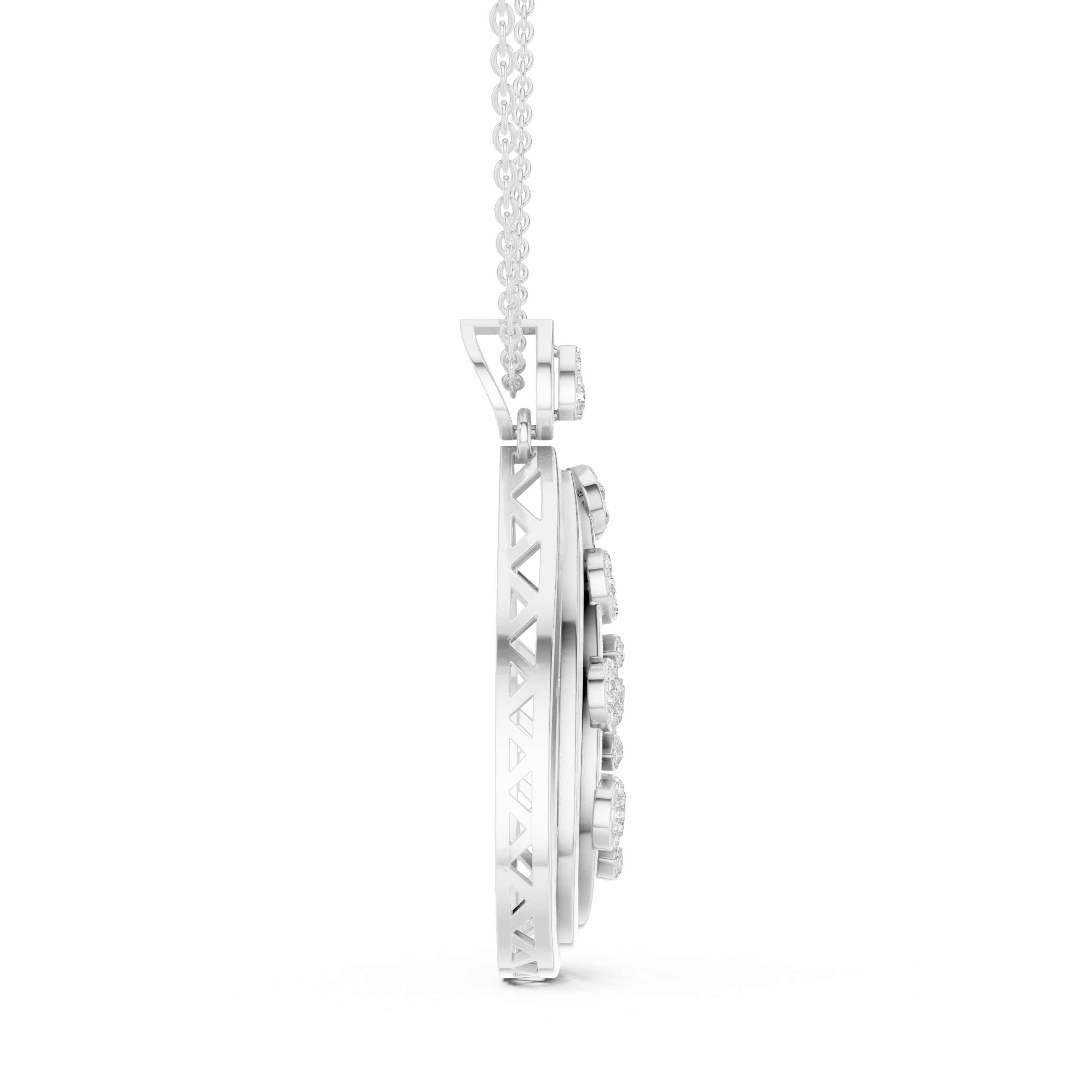 Leafy Teardrop Diamond Pendant | 14K & 18K Gold | IGI Certified