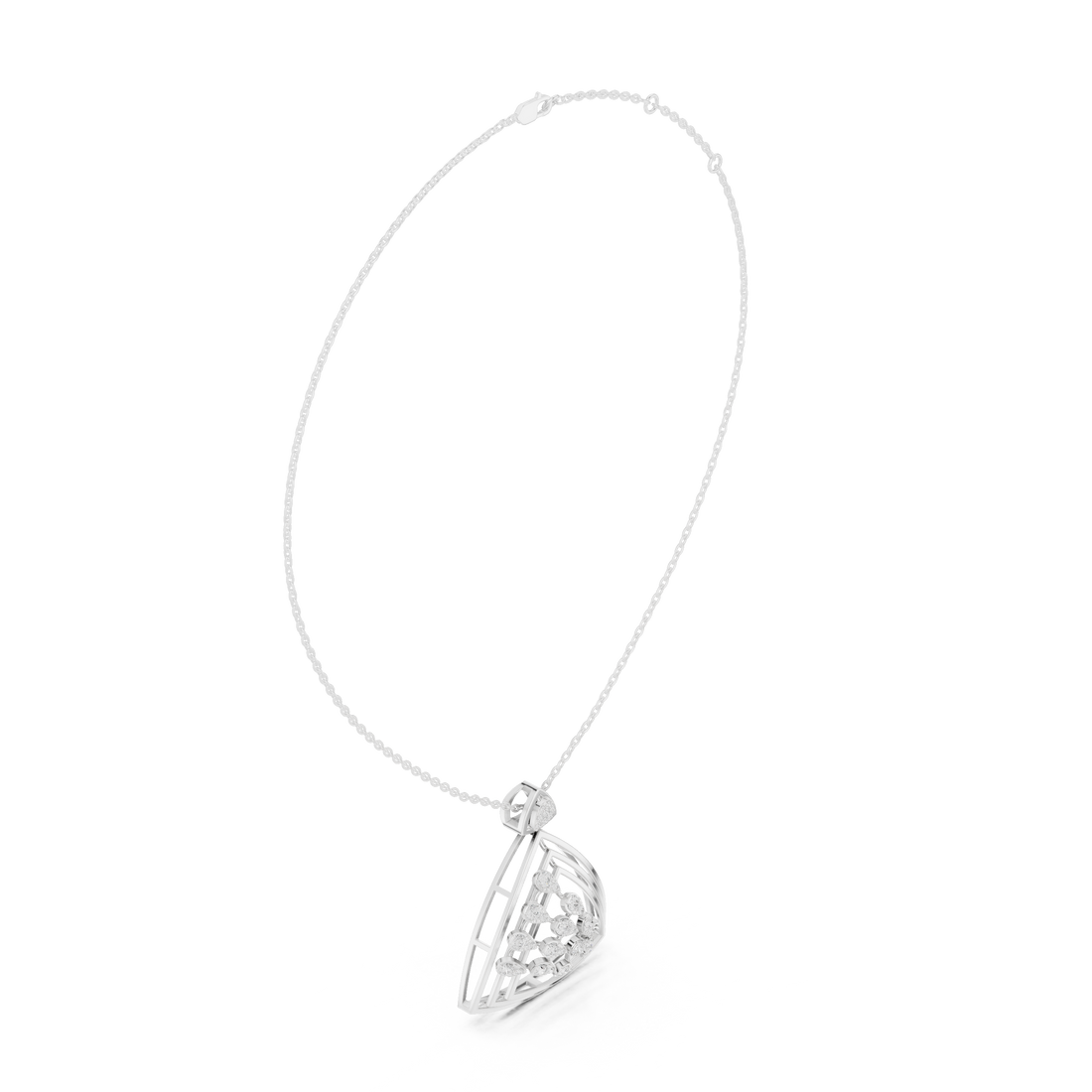 Geometric Floral Diamond Pendant | 14K & 18K Gold | IGI Certified