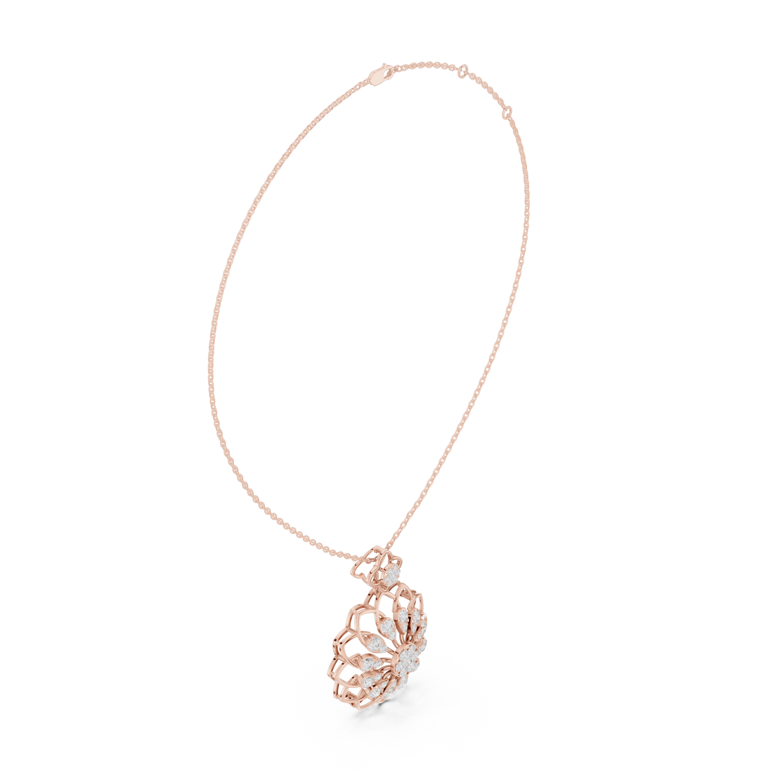 Floral Bloom Diamond Pendant | 14K & 18K Gold | IGI Certified