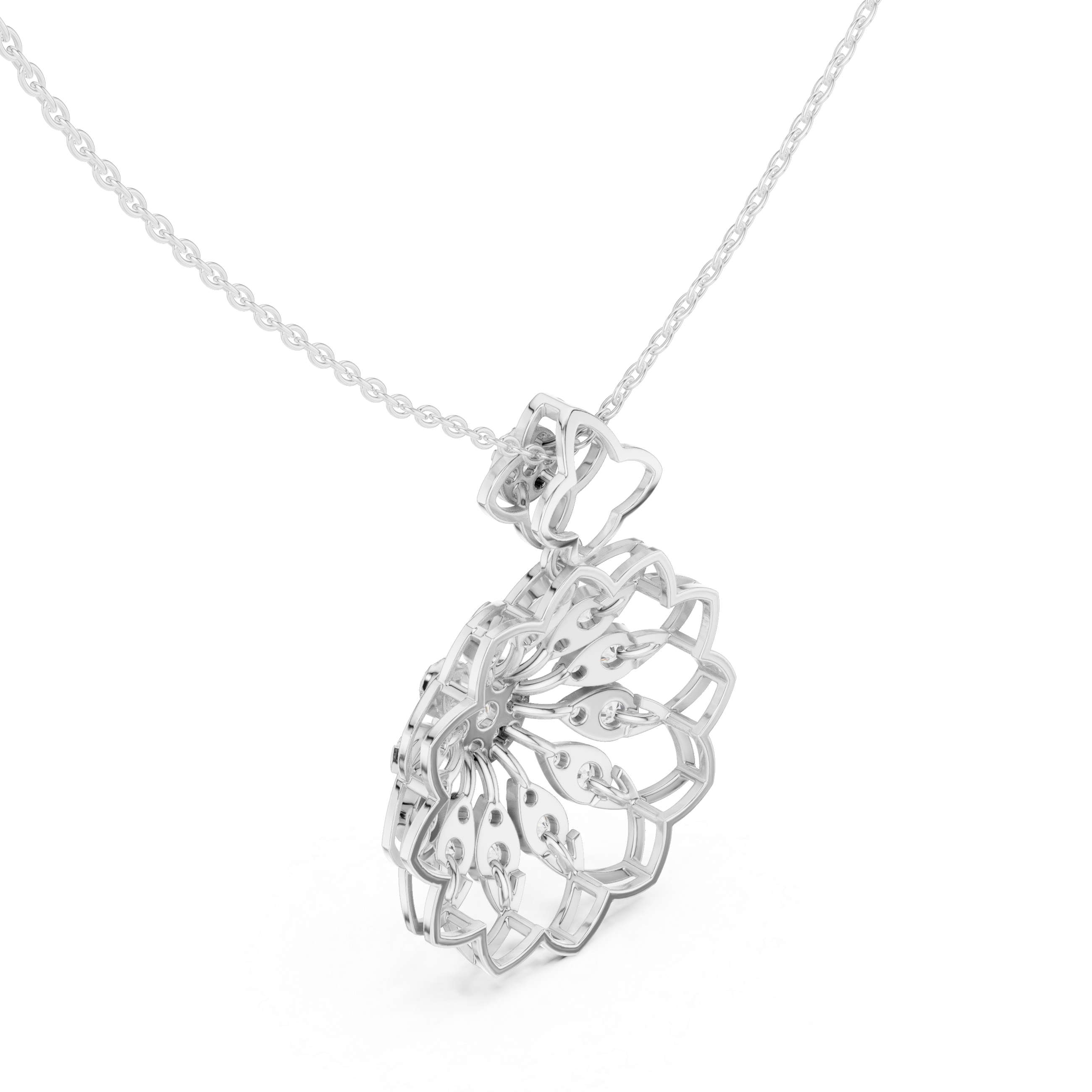 Floral Bloom Diamond Pendant | 14K & 18K Gold | IGI Certified