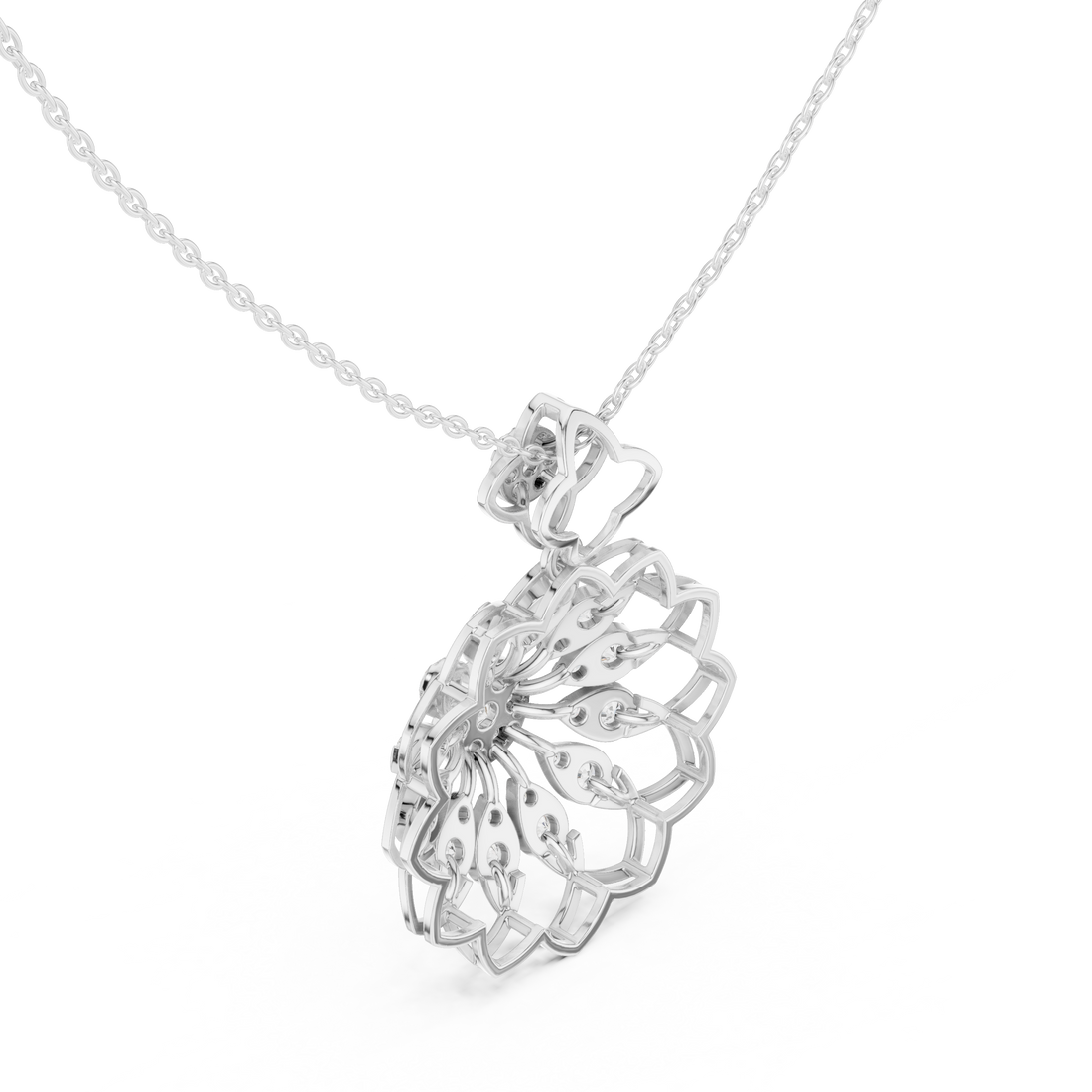 Floral Bloom Diamond Pendant | 14K & 18K Gold | IGI Certified