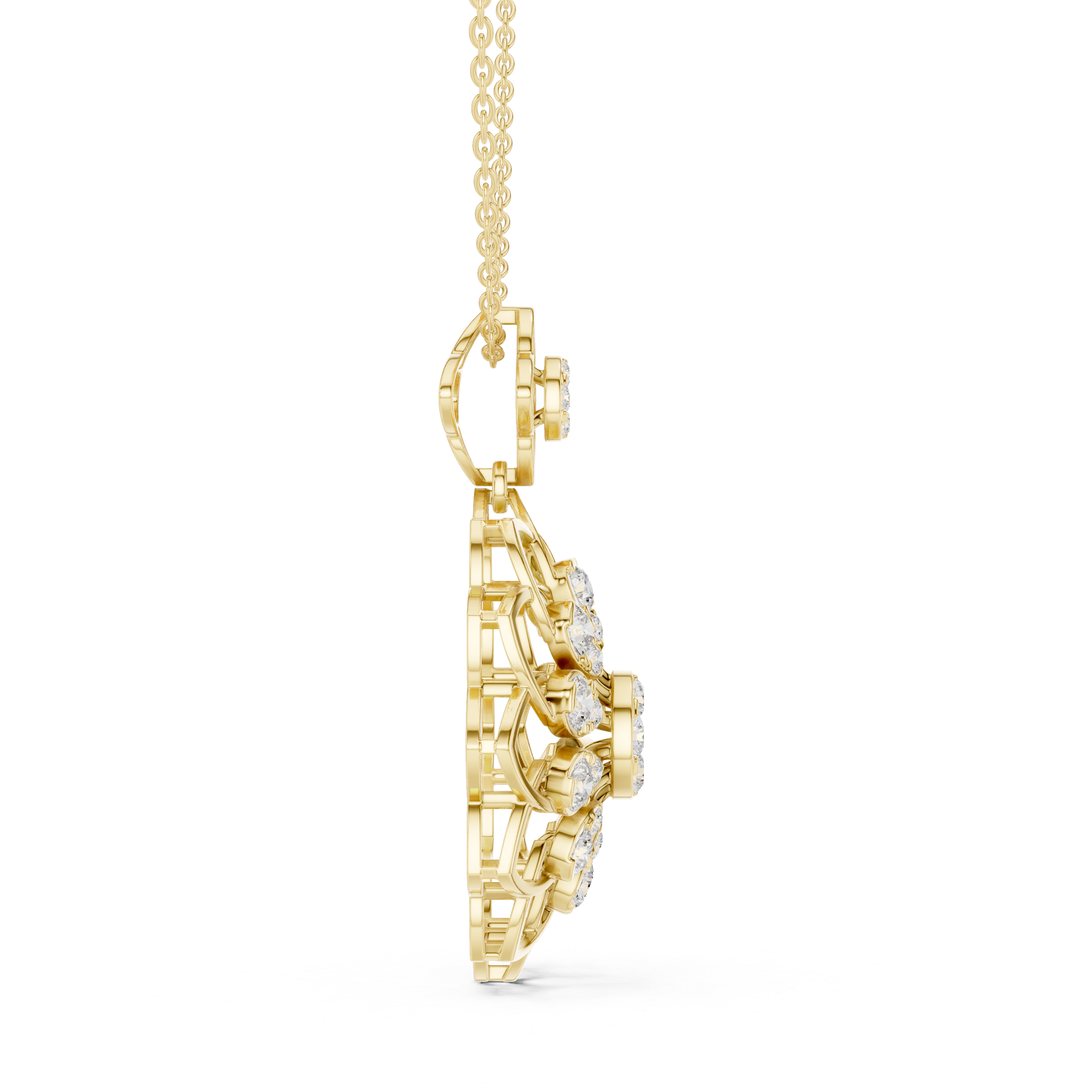 Floral Bloom Diamond Pendant | 14K & 18K Gold | IGI Certified