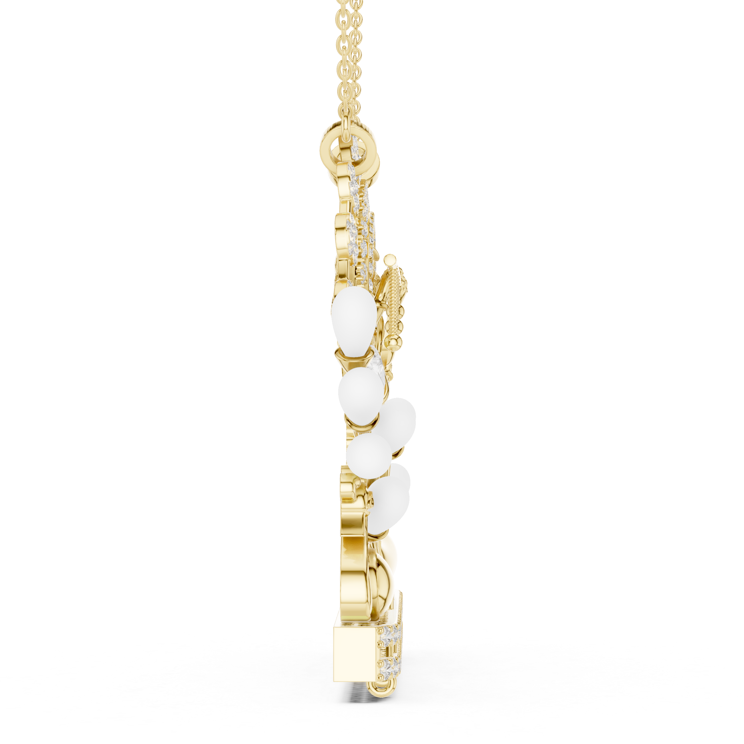 Radha Krishna Lab Grown Diamond Pendant – 14K/18K Gold | Kiashaa Jewellery