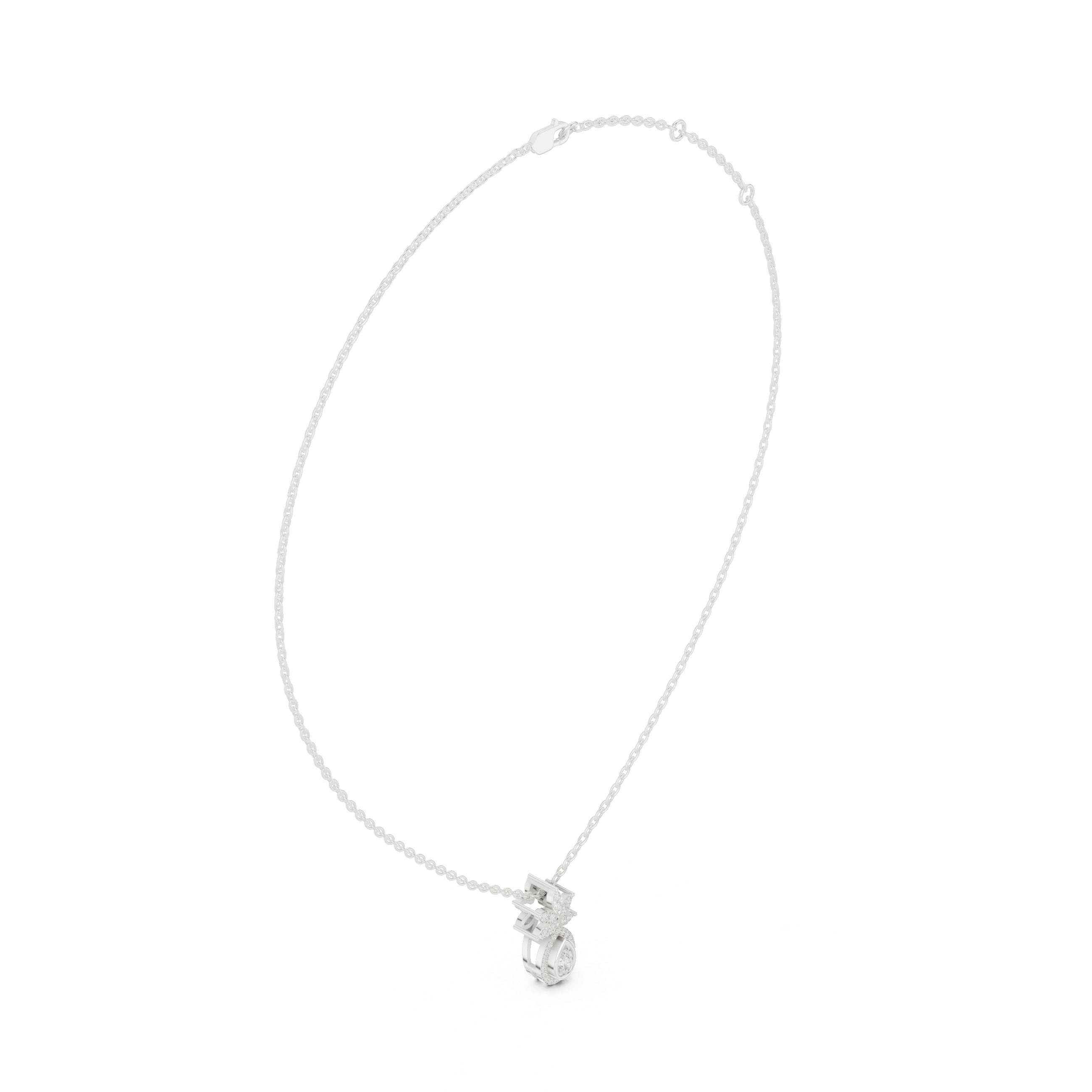 Teardrop Lotus Lab Grown Diamond Pendant – 14K/18K Gold | Kiashaa Jewellery