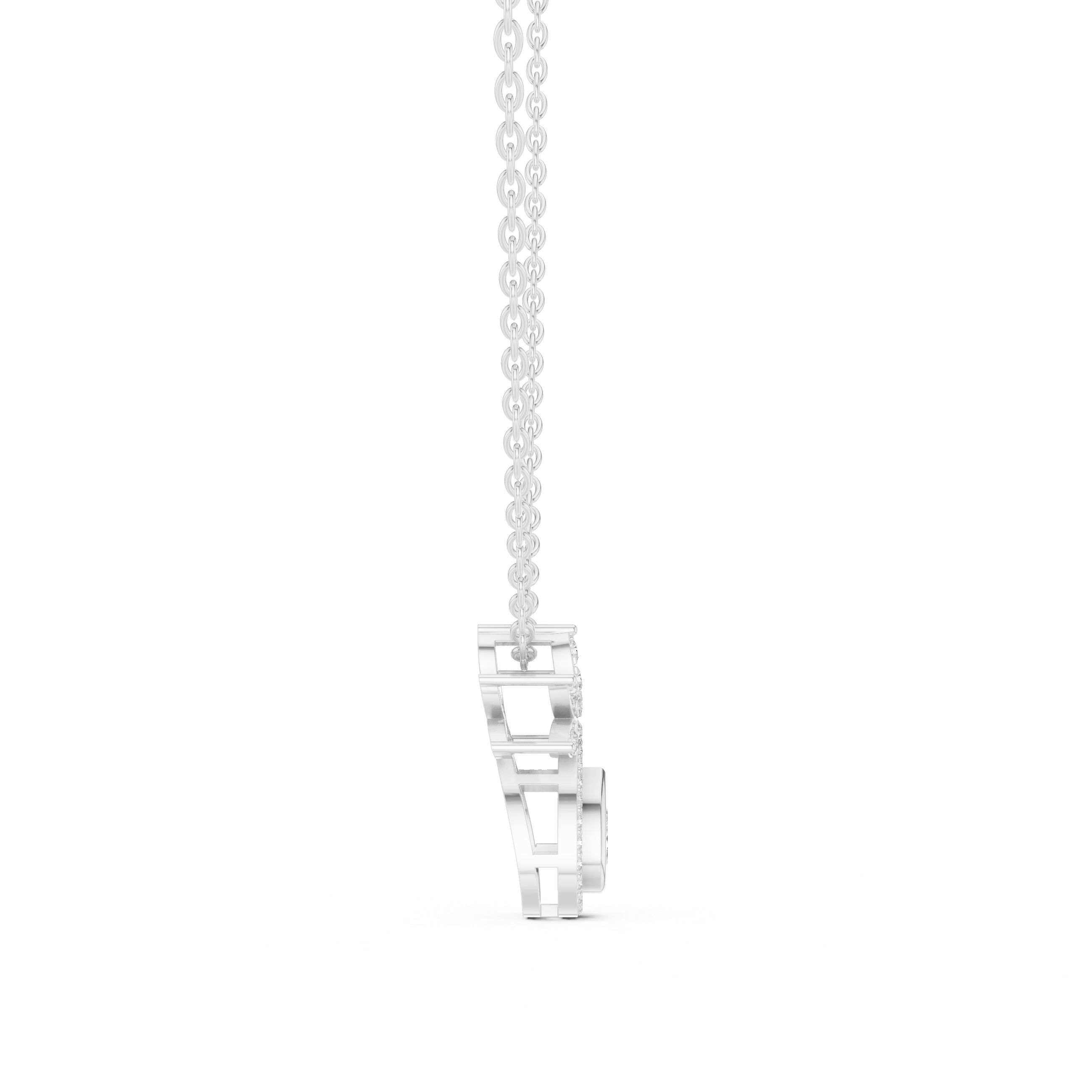 Teardrop Lotus Lab Grown Diamond Pendant – 14K/18K Gold | Kiashaa Jewellery