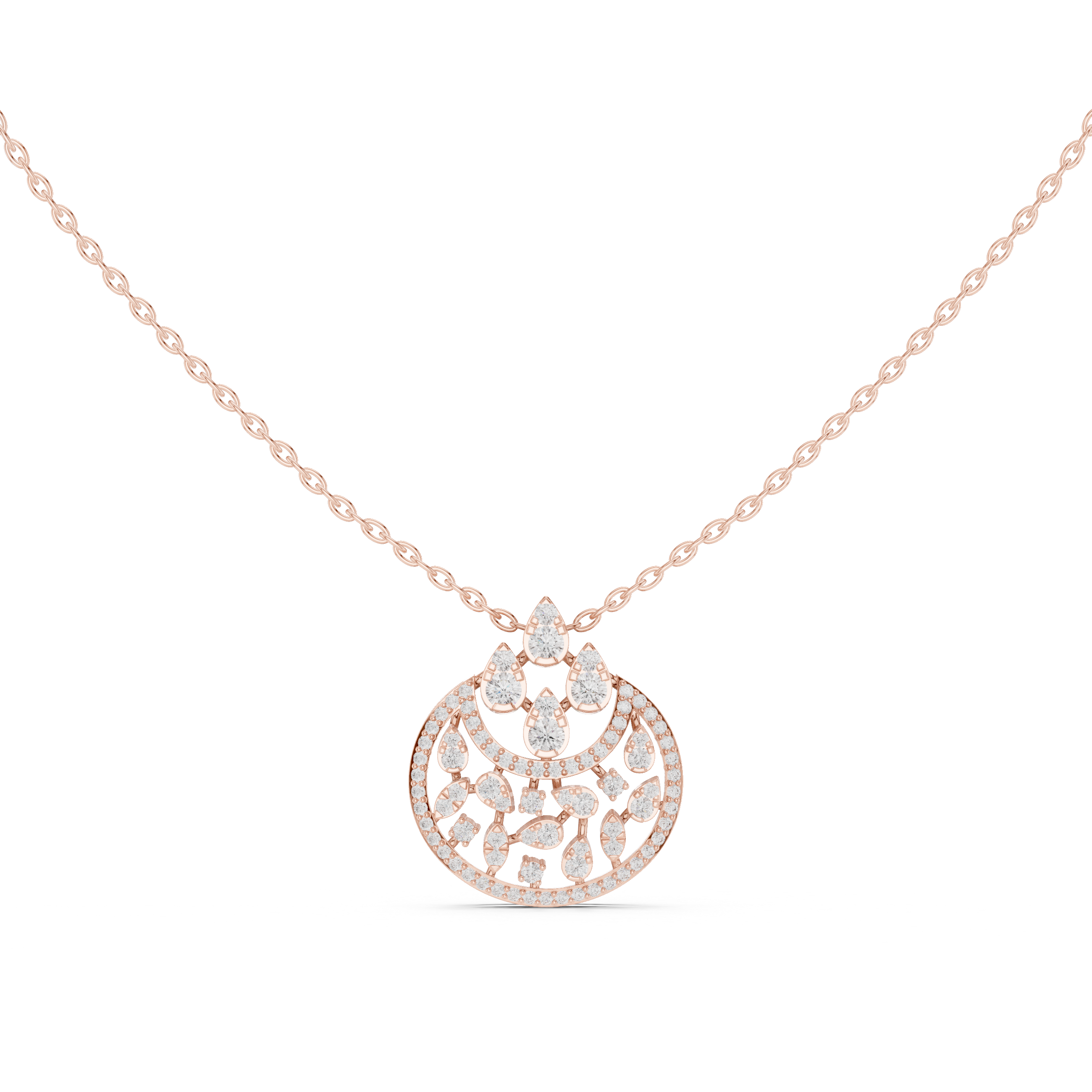 Pear Drop Harmony Lab Grown Diamond Pendant – 14K/18K Gold | Kiashaa Jewellery