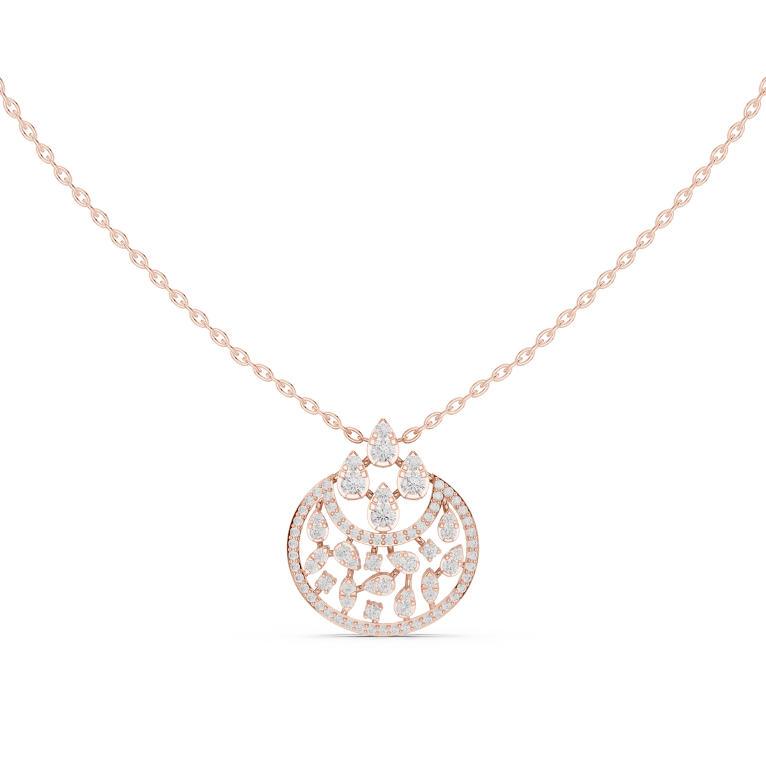 Pear Drop Harmony Lab Grown Diamond Pendant – 14K/18K Gold | Kiashaa Jewellery