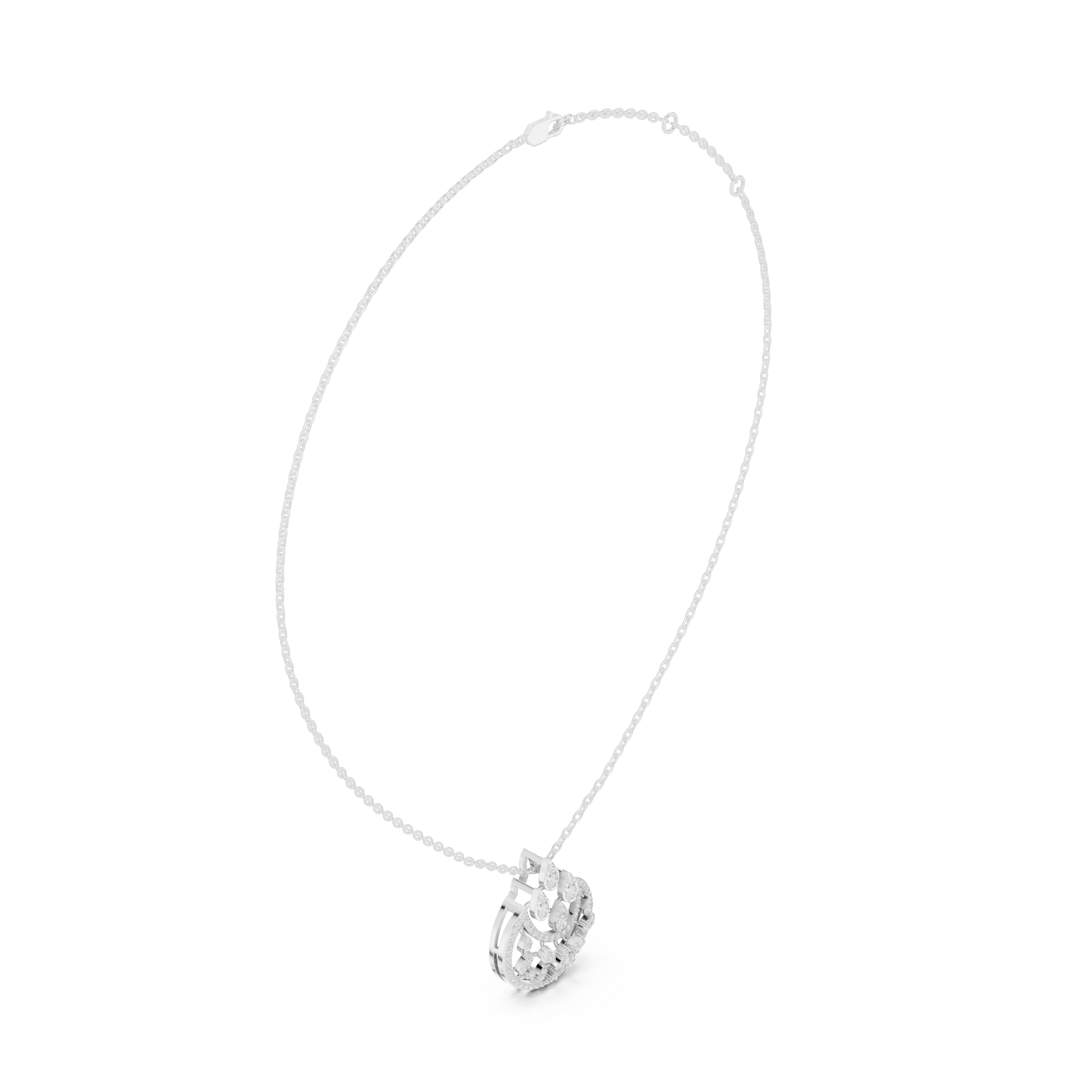 Pear Drop Harmony Lab Grown Diamond Pendant – 14K/18K Gold | Kiashaa Jewellery