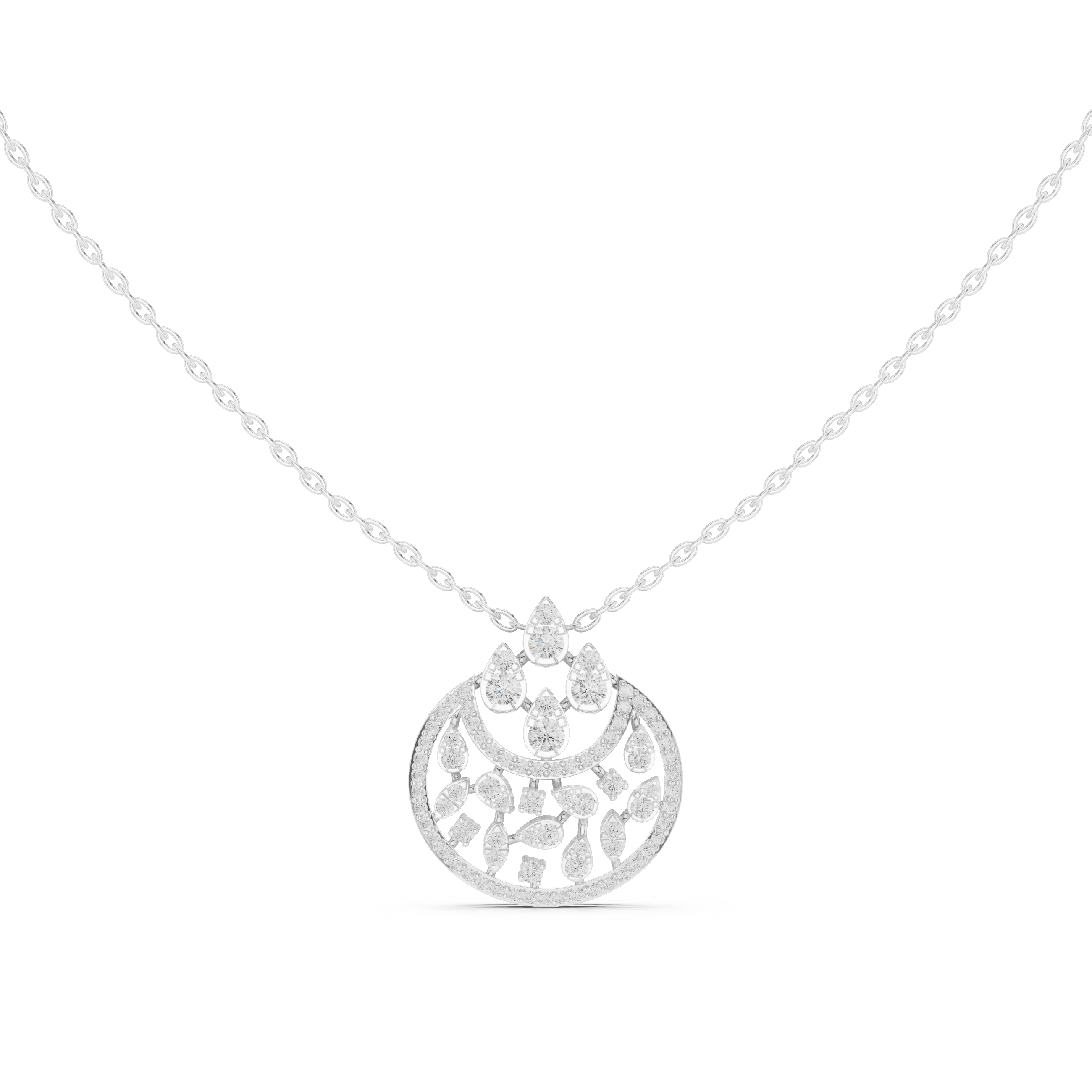 Pear Drop Harmony Lab Grown Diamond Pendant – 14K/18K Gold | Kiashaa Jewellery