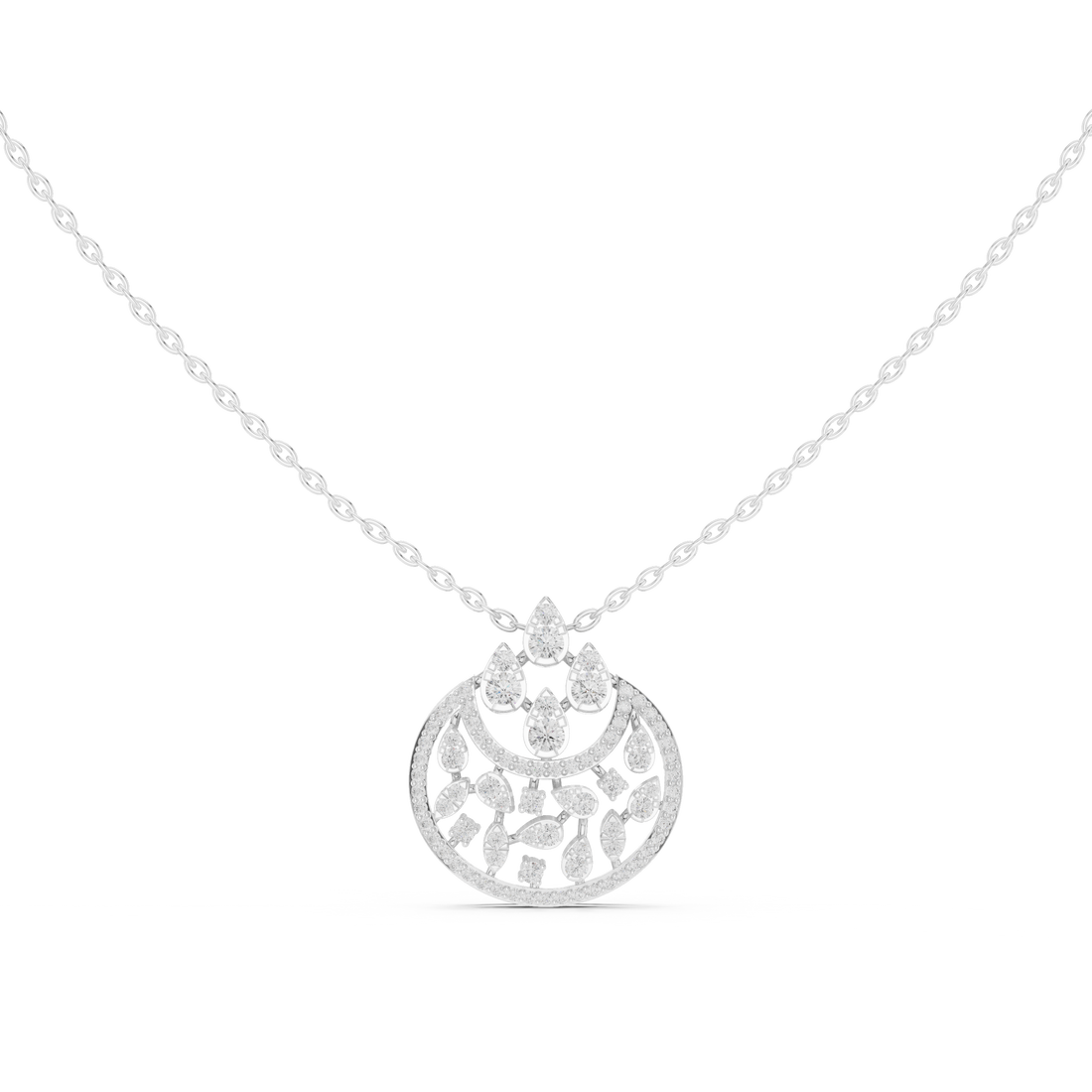 Pear Drop Harmony Lab Grown Diamond Pendant – 14K/18K Gold | Kiashaa Jewellery