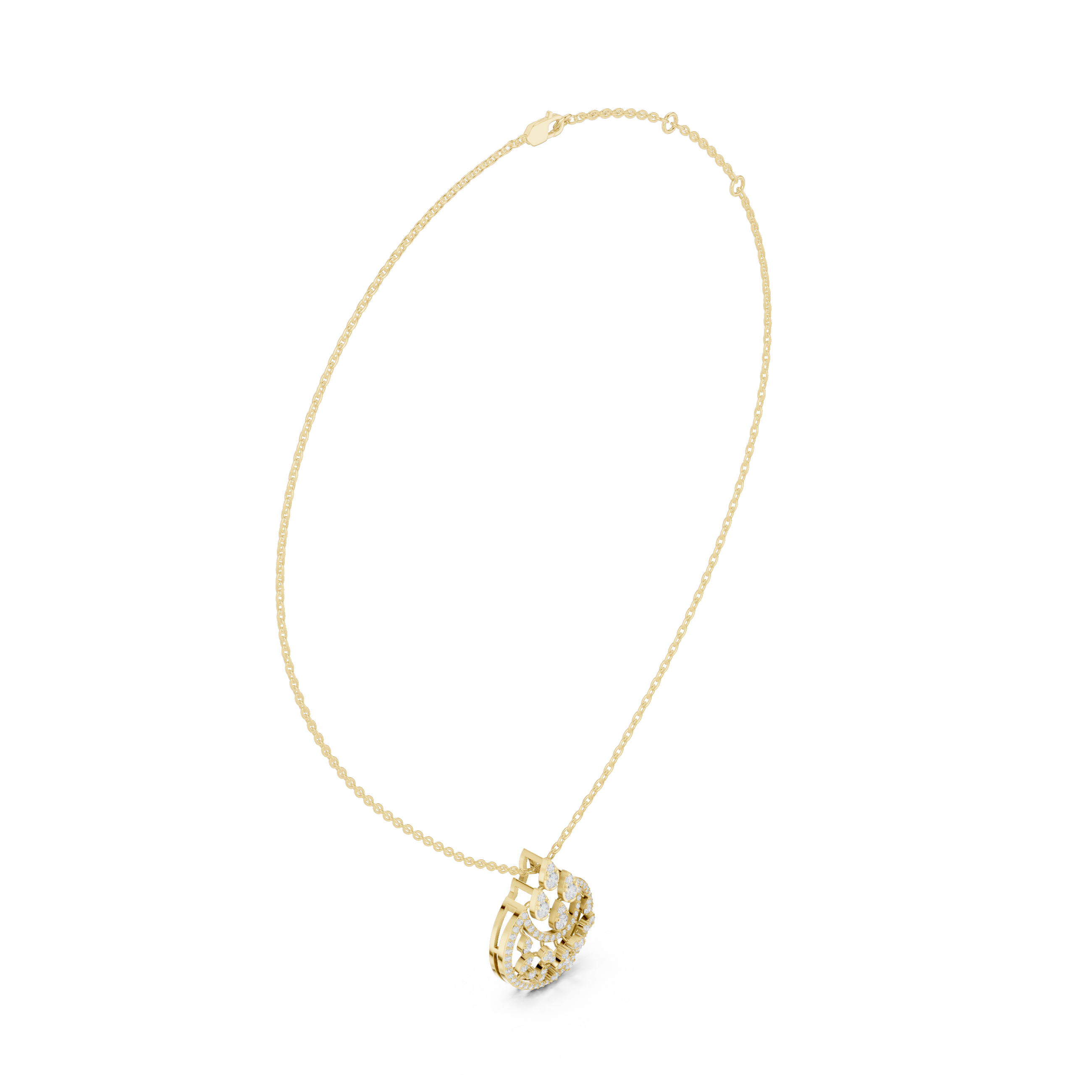 Pear Drop Harmony Lab Grown Diamond Pendant – 14K/18K Gold | Kiashaa Jewellery