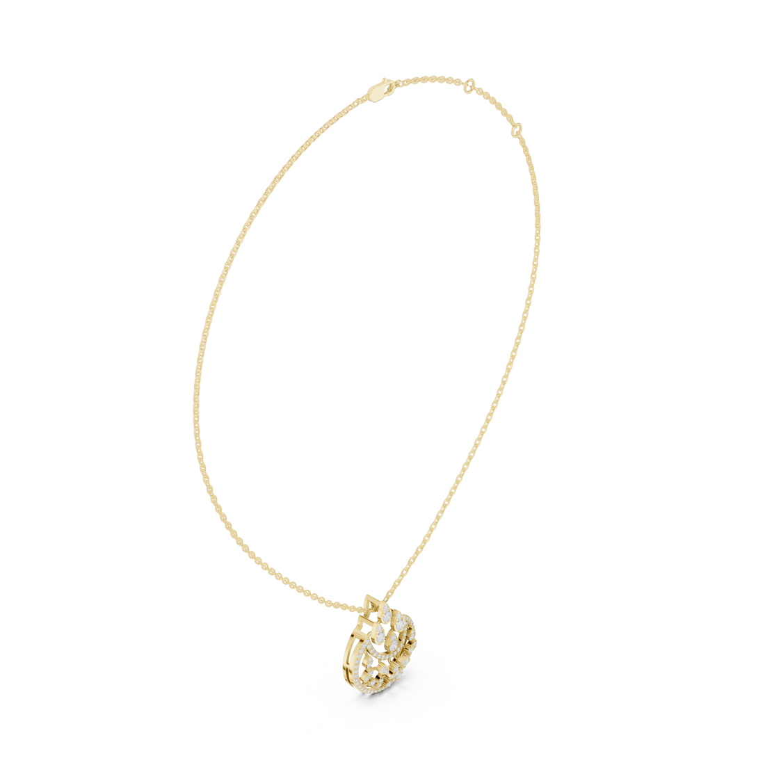 Pear Drop Harmony Lab Grown Diamond Pendant – 14K/18K Gold | Kiashaa Jewellery
