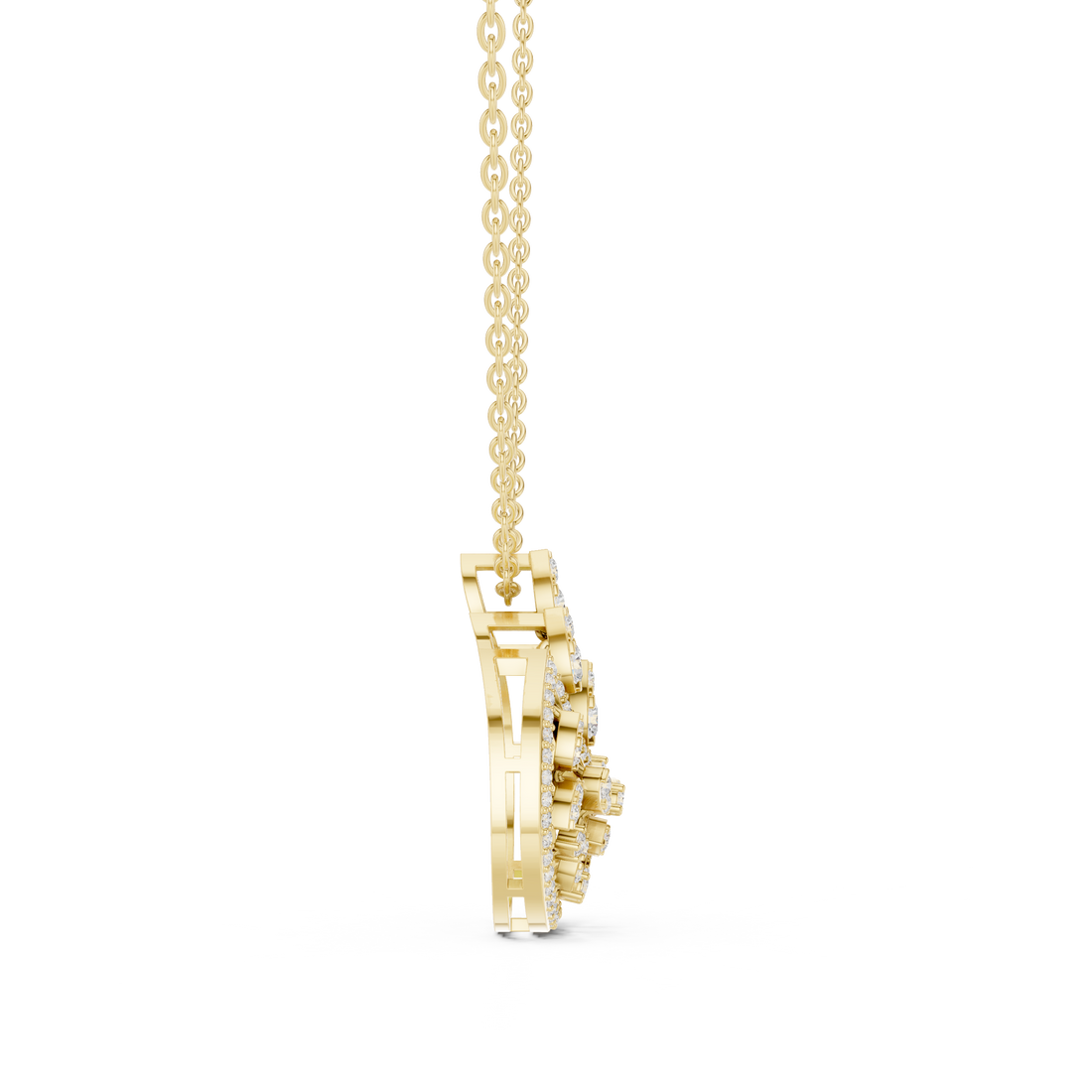 Pear Drop Harmony Lab Grown Diamond Pendant – 14K/18K Gold | Kiashaa Jewellery