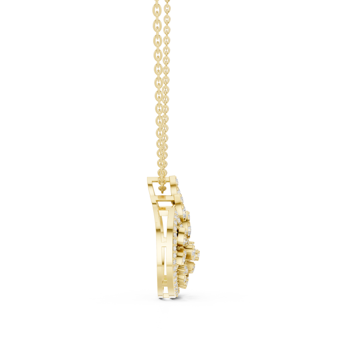 Pear Drop Harmony Lab Grown Diamond Pendant – 14K/18K Gold | Kiashaa Jewellery