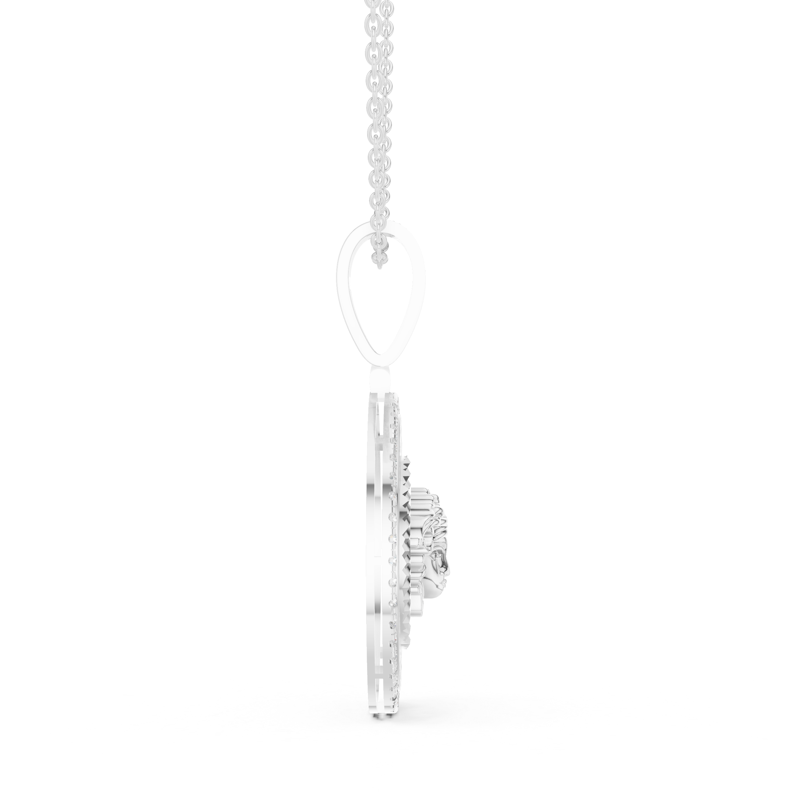 Medusa Greek Key Diamond Pendant | 14K & 18K Gold | IGI Certified