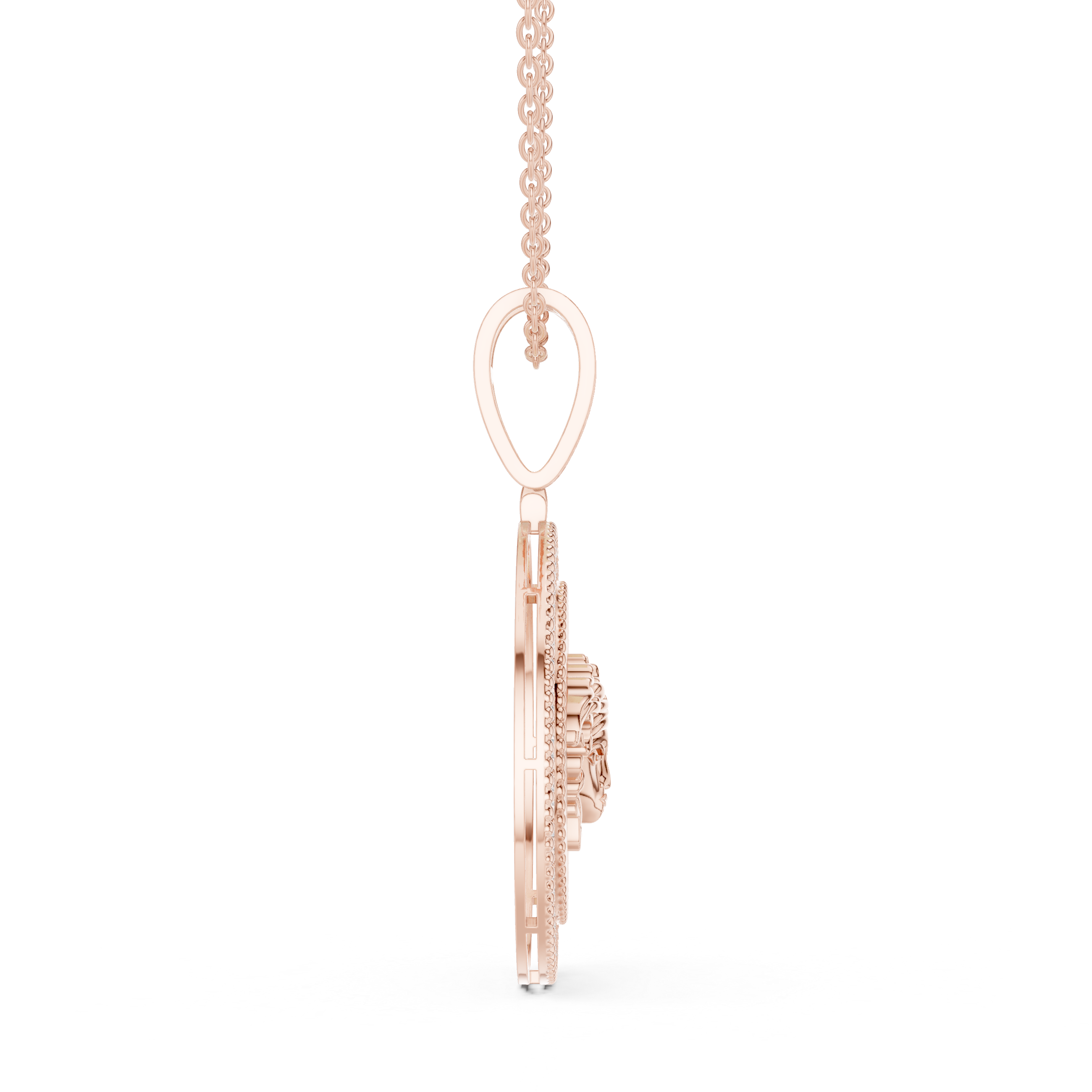 Medusa Diamond Medallion Pendant | 14K & 18K Gold | IGI Certified