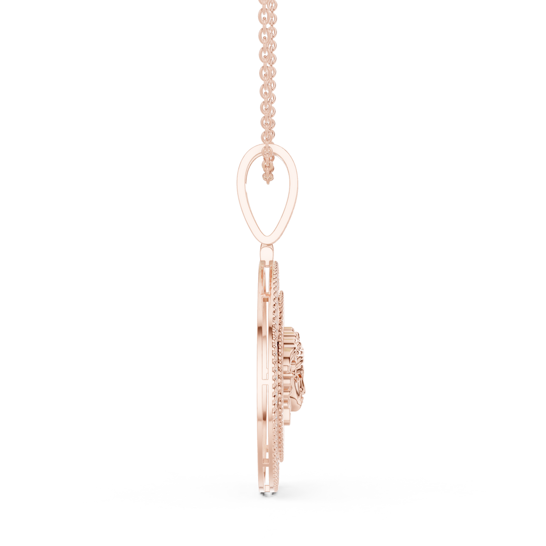 Medusa Diamond Medallion Pendant | 14K & 18K Gold | IGI Certified