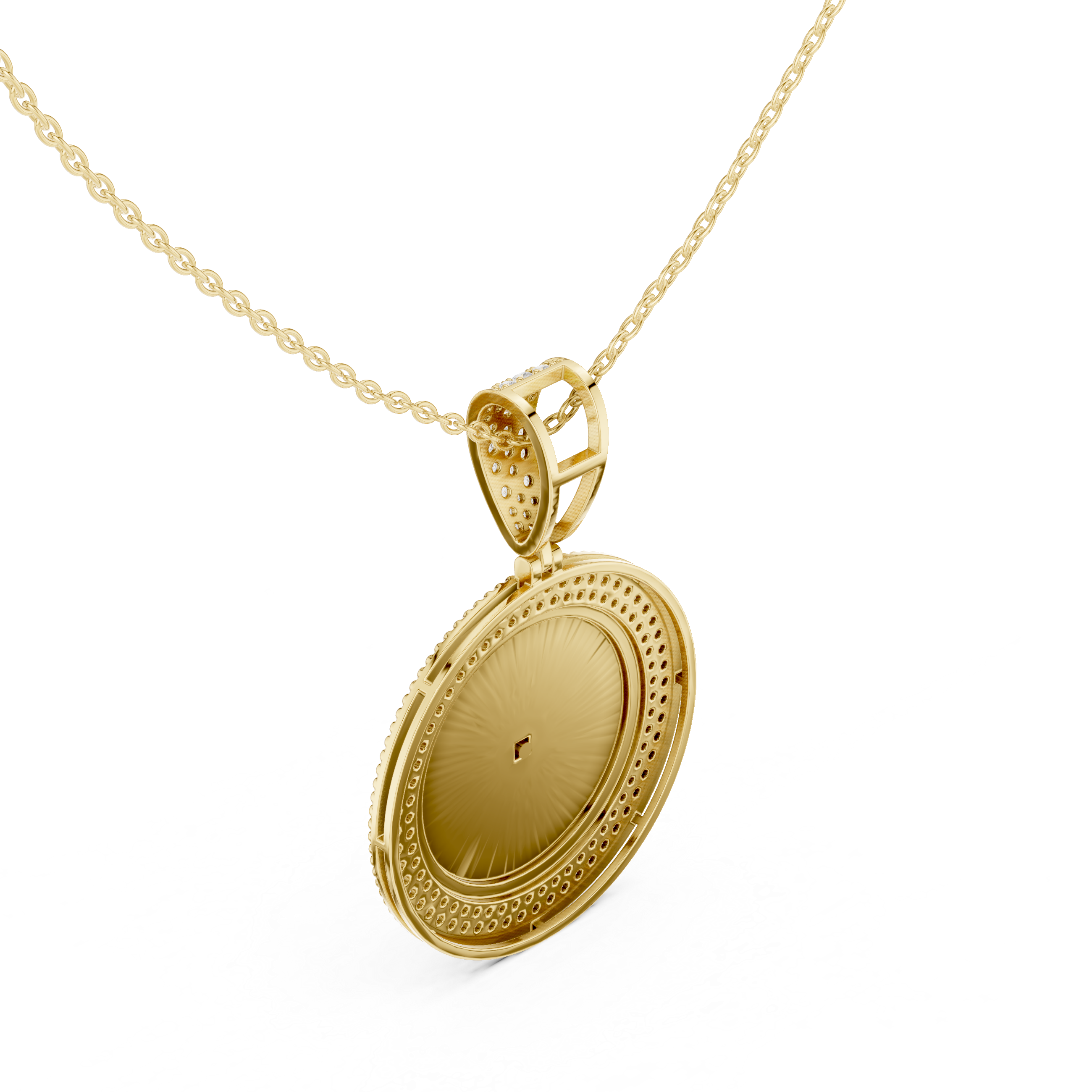 Medusa Diamond Medallion Pendant | 14K & 18K Gold | IGI Certified