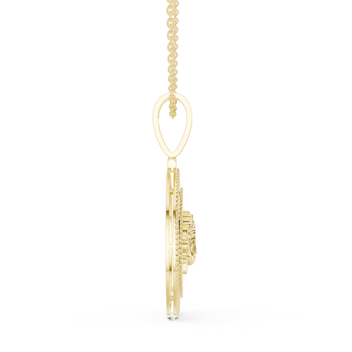 Medusa Diamond Medallion Pendant | 14K & 18K Gold | IGI Certified
