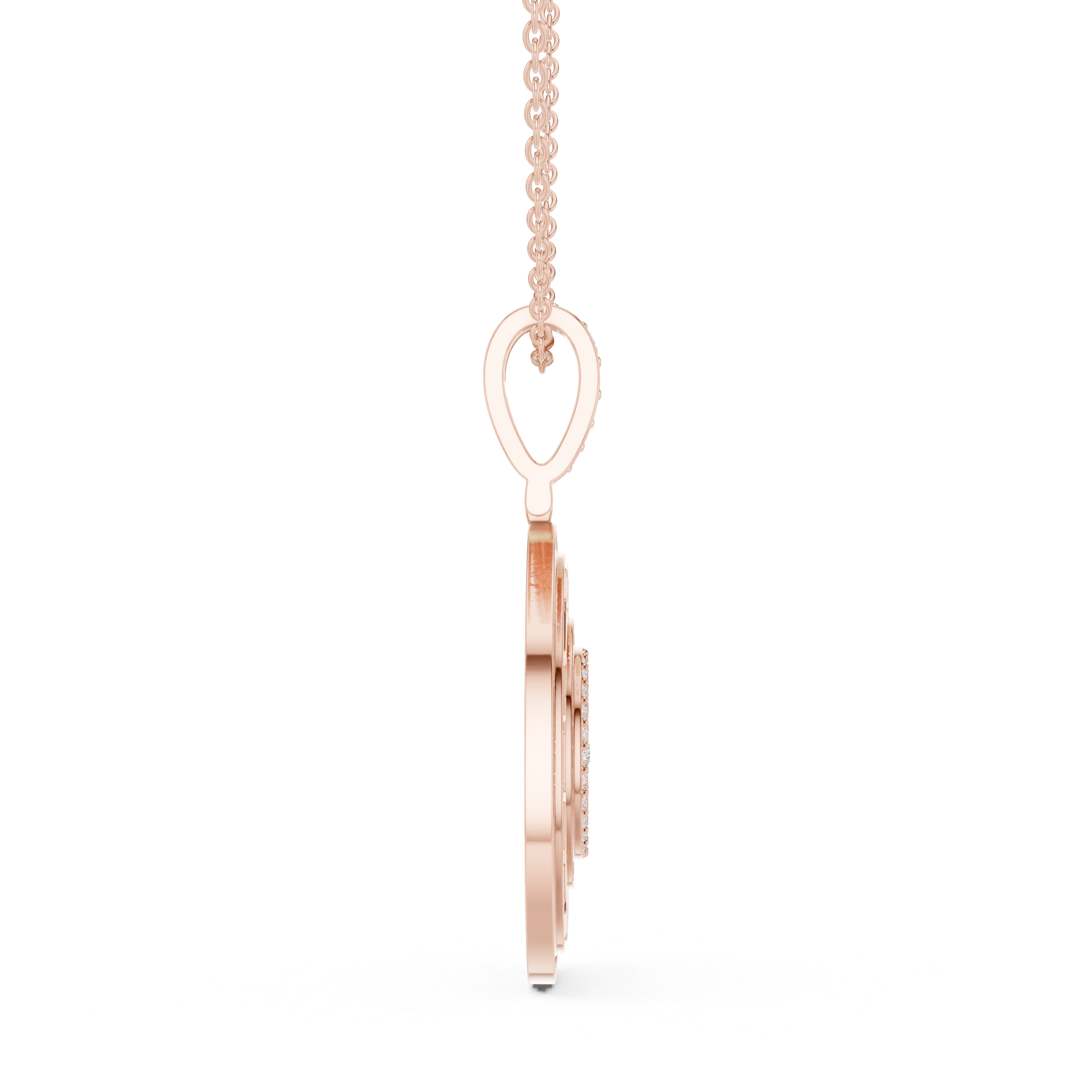 Greek Key Diamond Medallion Pendant | 14K & 18K Gold | IGI Certified