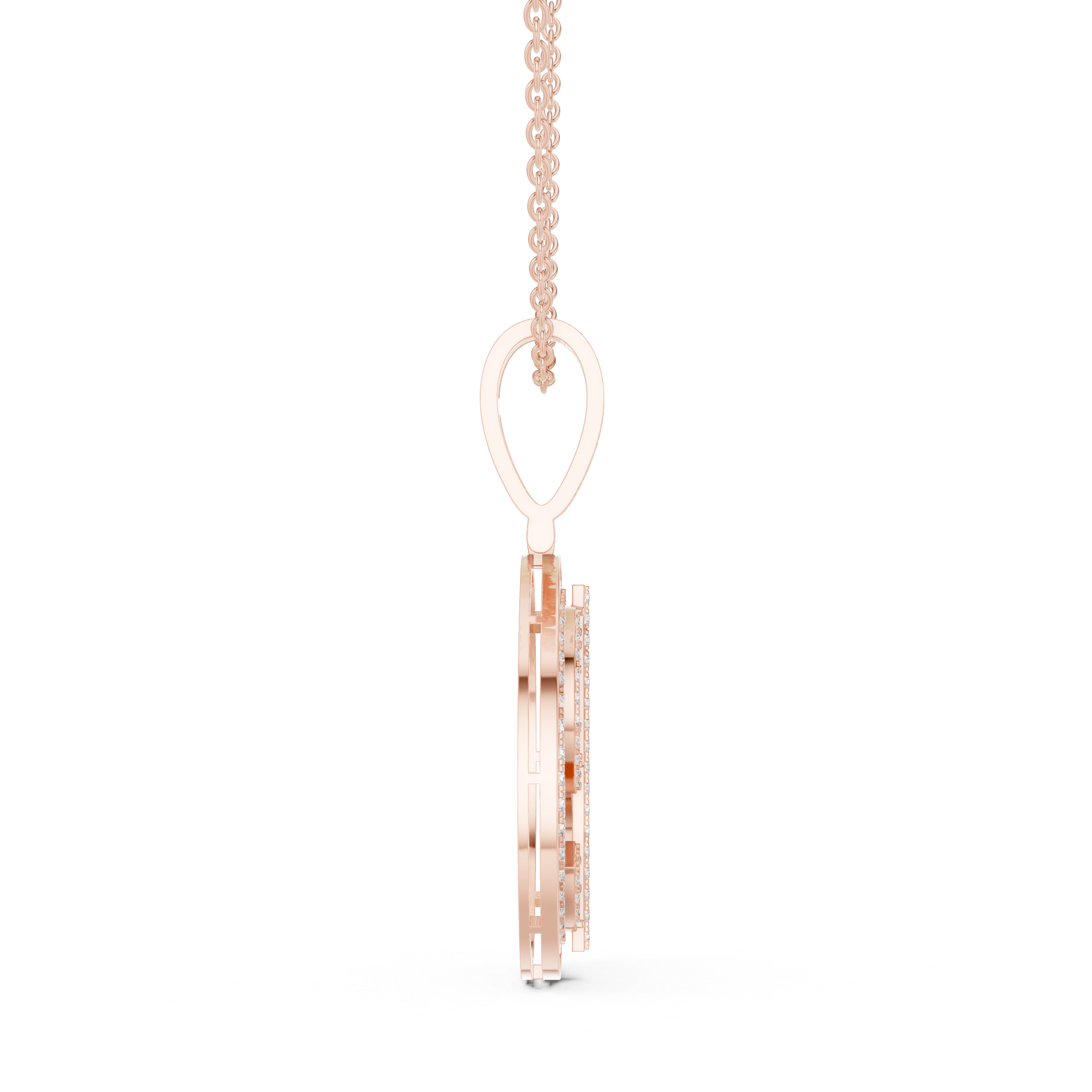 Minimalist Diamond Medallion Pendant | 14K & 18K Gold | IGI Certified