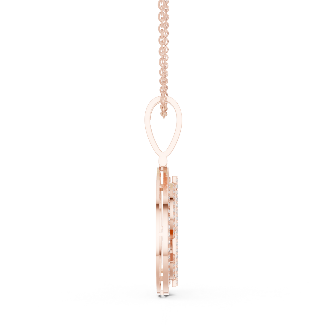 Minimalist Diamond Medallion Pendant | 14K & 18K Gold | IGI Certified