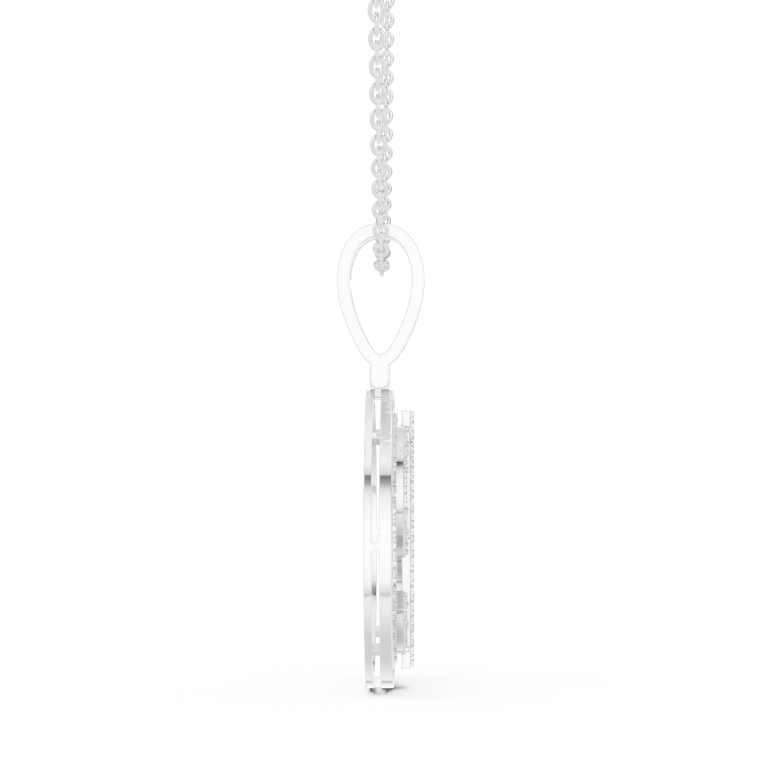 Minimalist Diamond Medallion Pendant | 14K & 18K Gold | IGI Certified