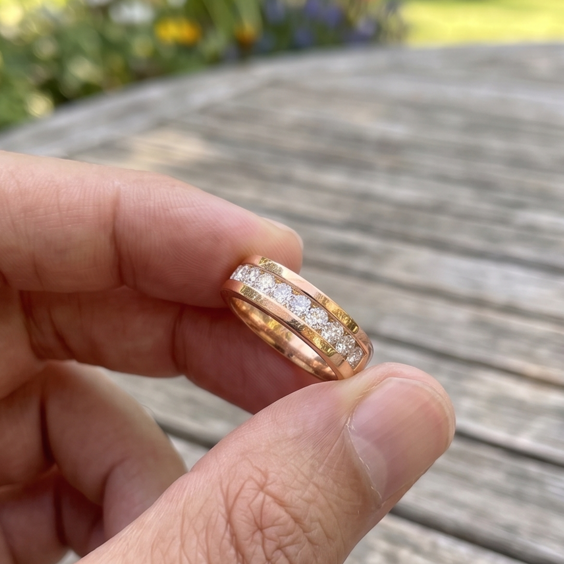 Valor Channel 1 CT Round Diamond Men’s Wedding Band in 9K, 14K & 18K Gold