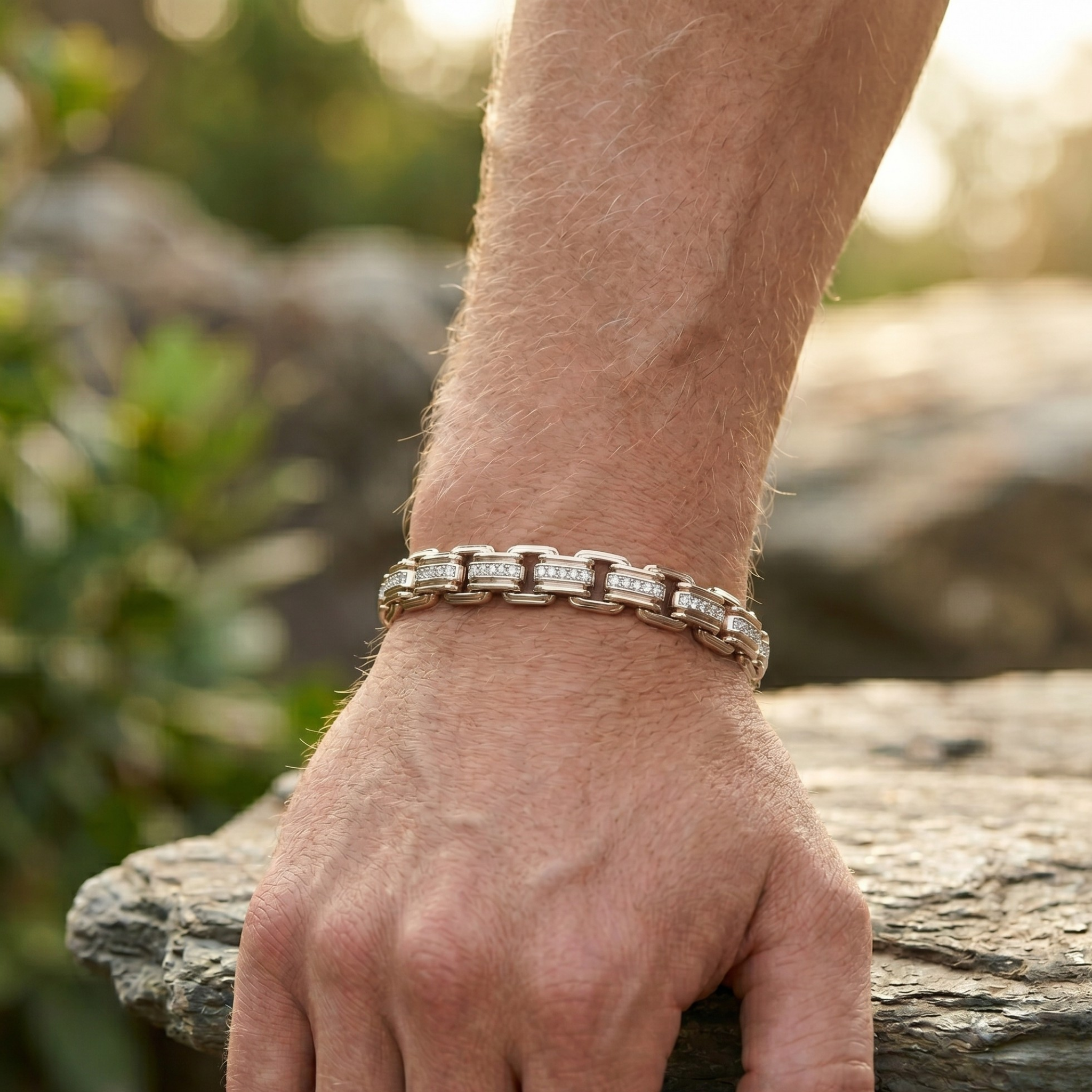 1.70 CTW Round Diamond Link Bracelet in 14K & 18K Gold