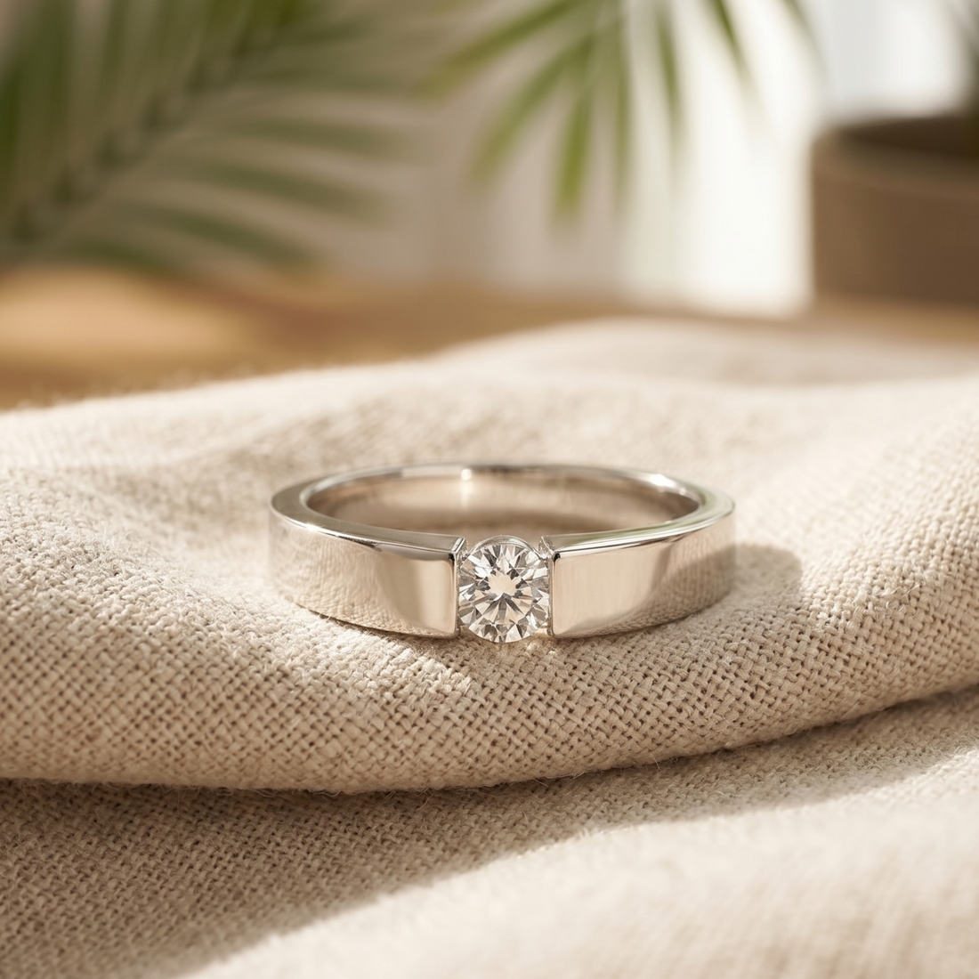 Aurelius 1 CT Round Diamond Men’s Ring in 9K, 14K & 18K Gold