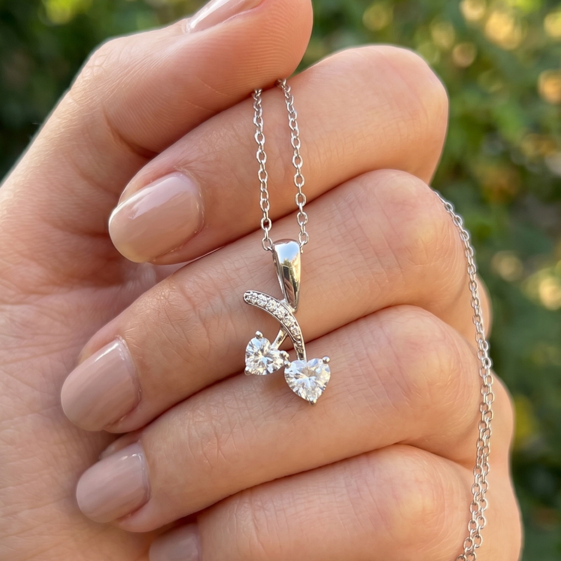 Twin Amour 0.26 CTW Heart Diamond Pendant Necklace in 9K, 14K & 18K Gold