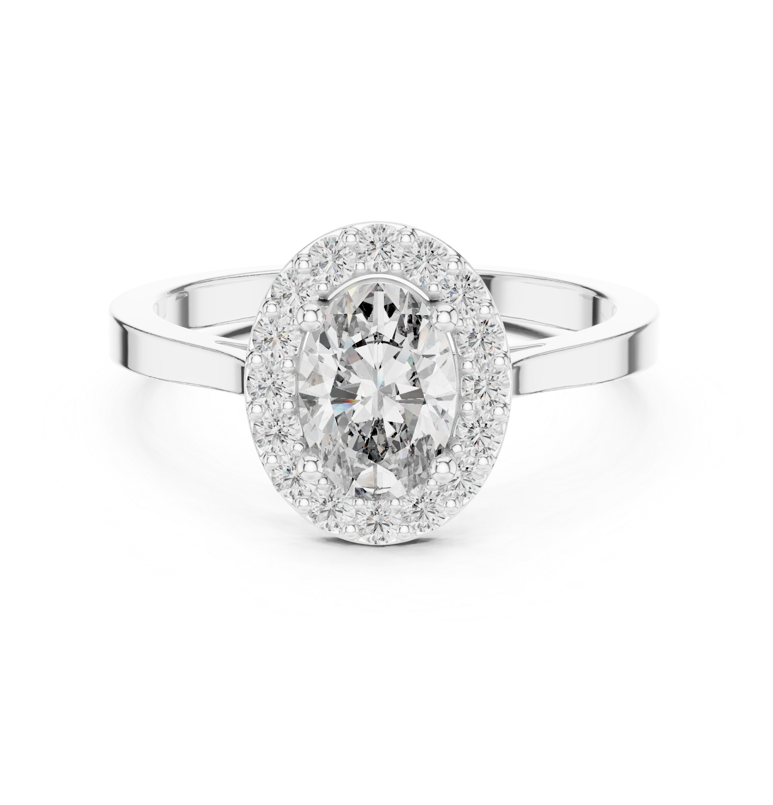 IGI Certified Oval-Cut Lab-Grown Diamond Halo Ring | 14K & 18K Rose Gold | Kiashaa Jewellery