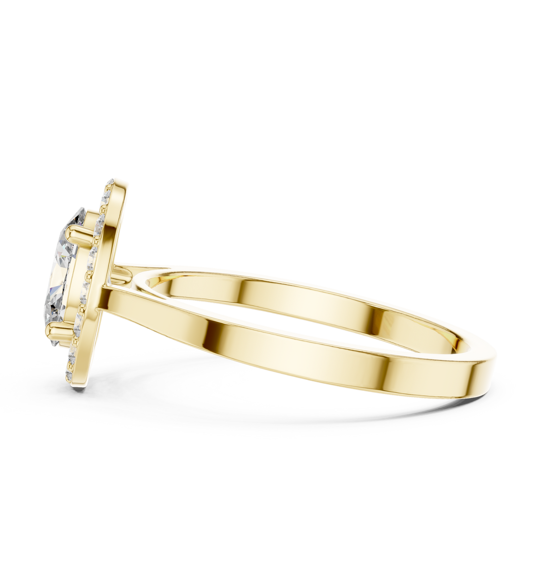 IGI Certified Oval-Cut Lab-Grown Diamond Halo Ring | 14K & 18K Rose Gold | Kiashaa Jewellery