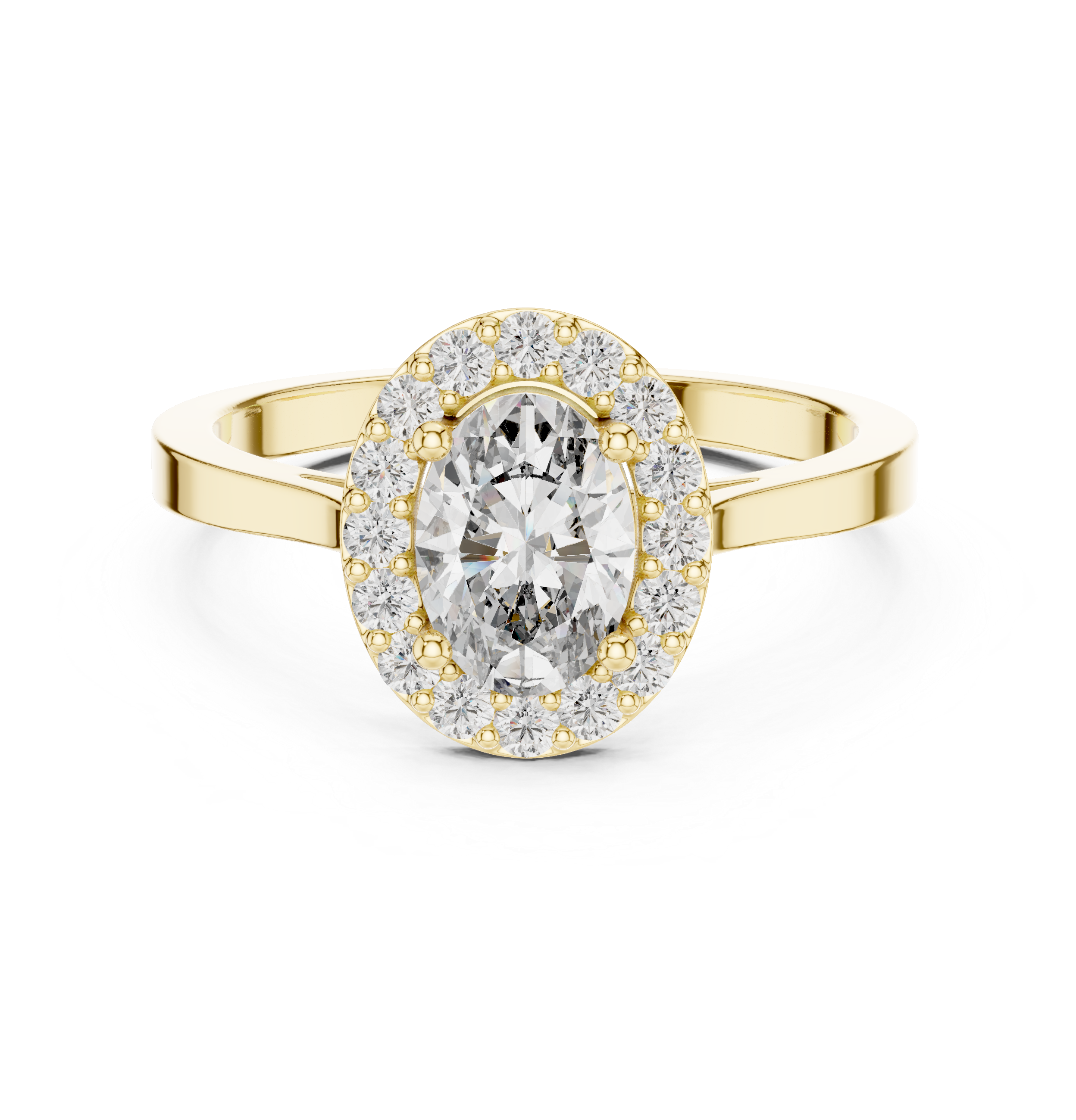 IGI Certified Oval-Cut Lab-Grown Diamond Halo Ring | 14K & 18K Rose Gold | Kiashaa Jewellery
