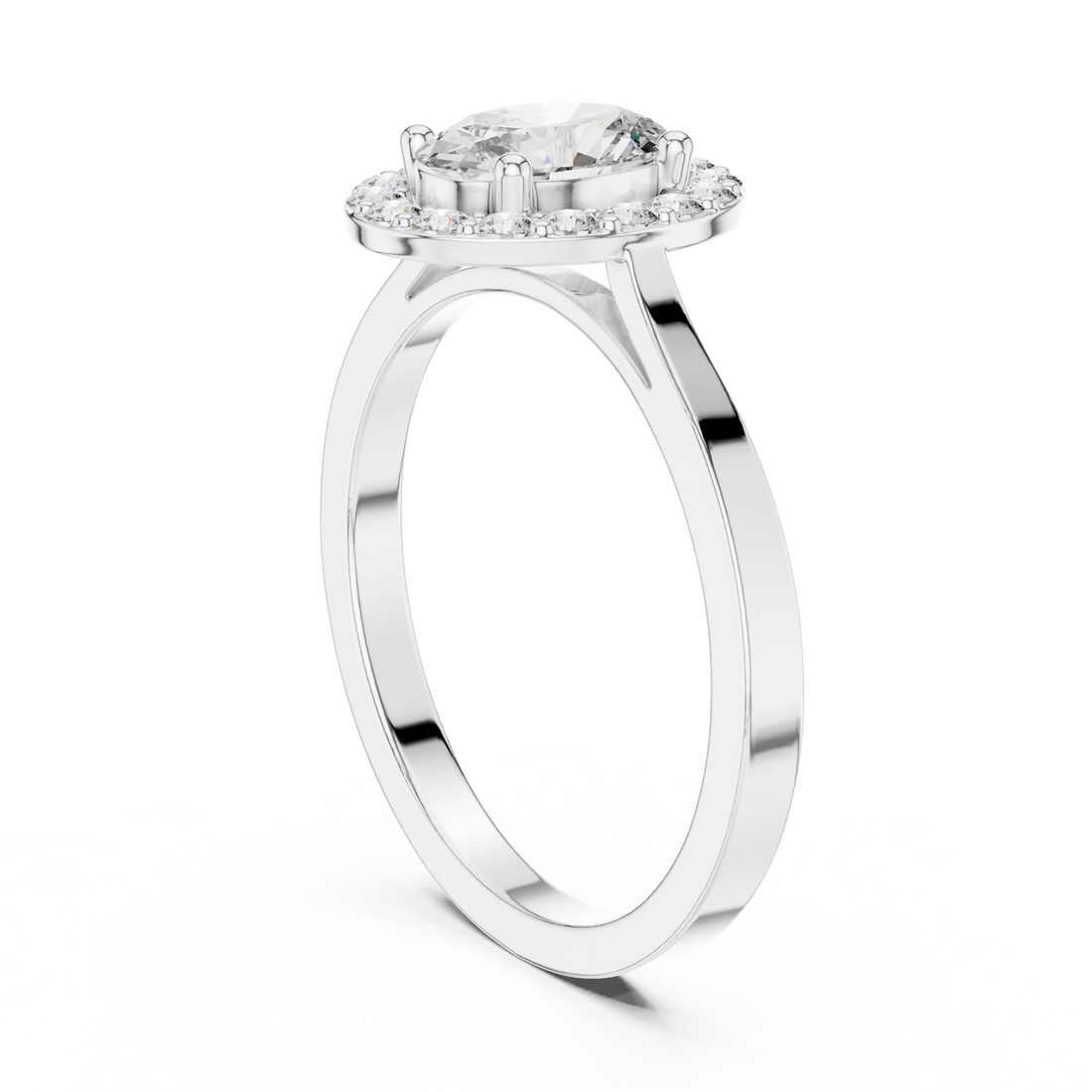 IGI Certified Oval-Cut Lab-Grown Diamond Halo Ring | 14K & 18K Rose Gold | Kiashaa Jewellery