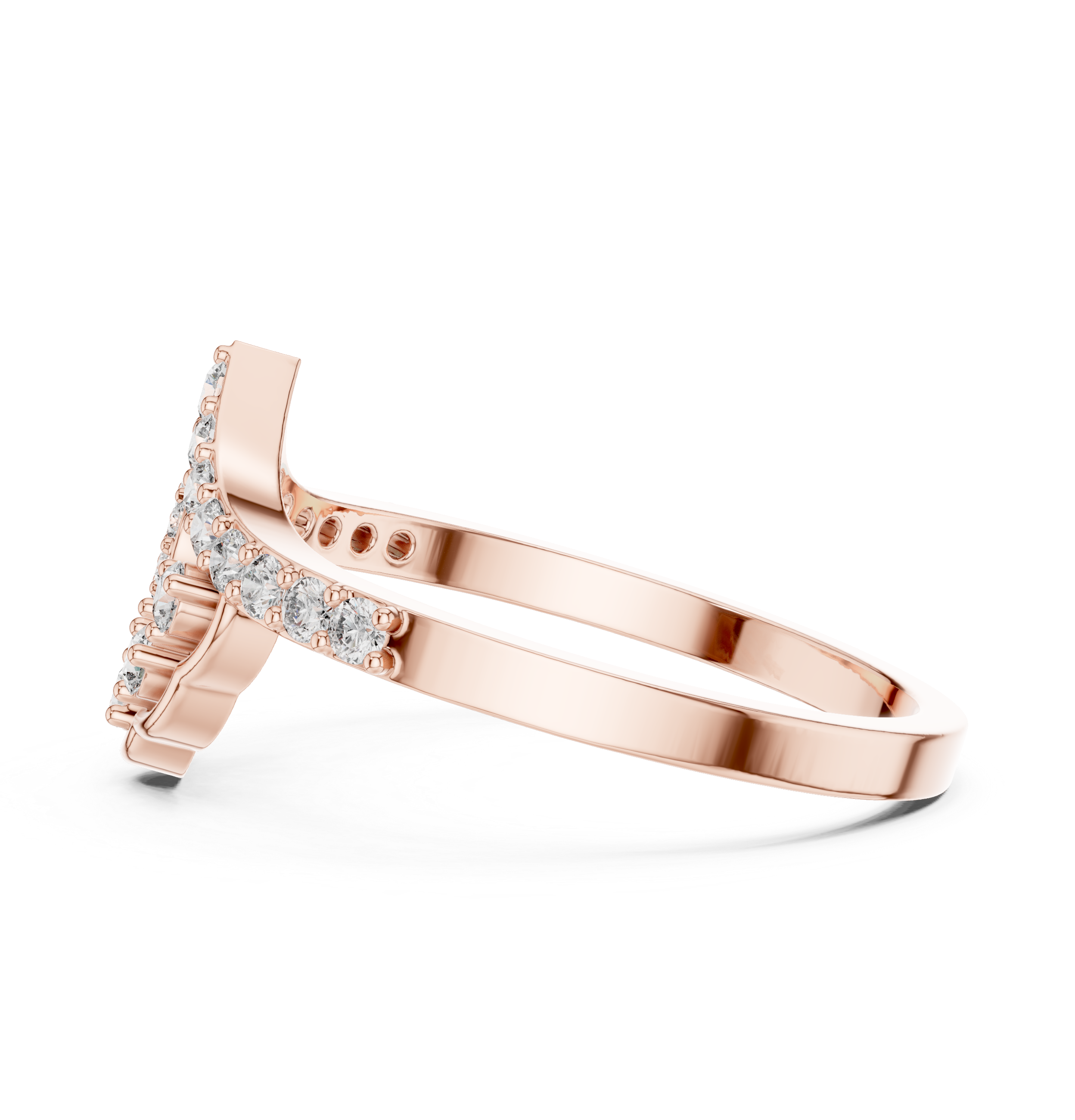 IGI Certified Round Cluster Lab-Grown Diamond Ring | 14K & 18K Rose Gold | Kiashaa Jewellery